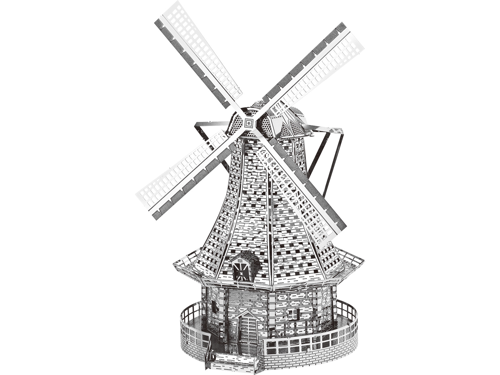 Mini 3D Metal Model Windmill