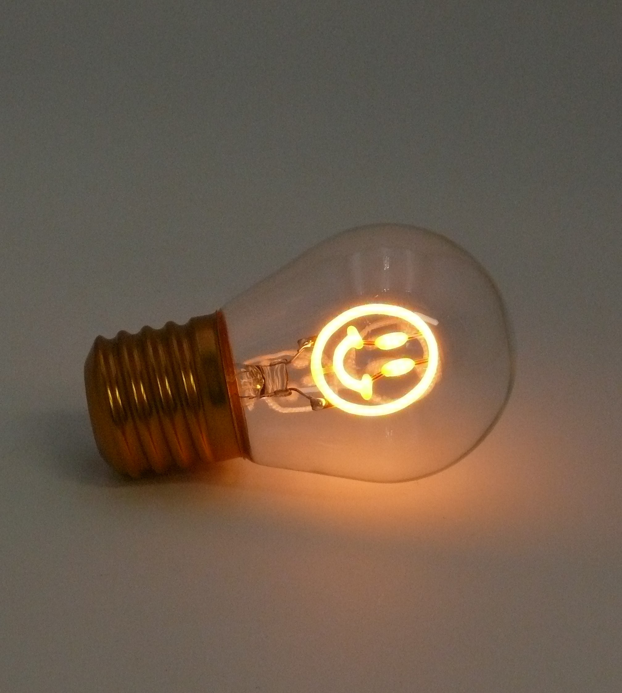 Lampe Glühbirne Smiley