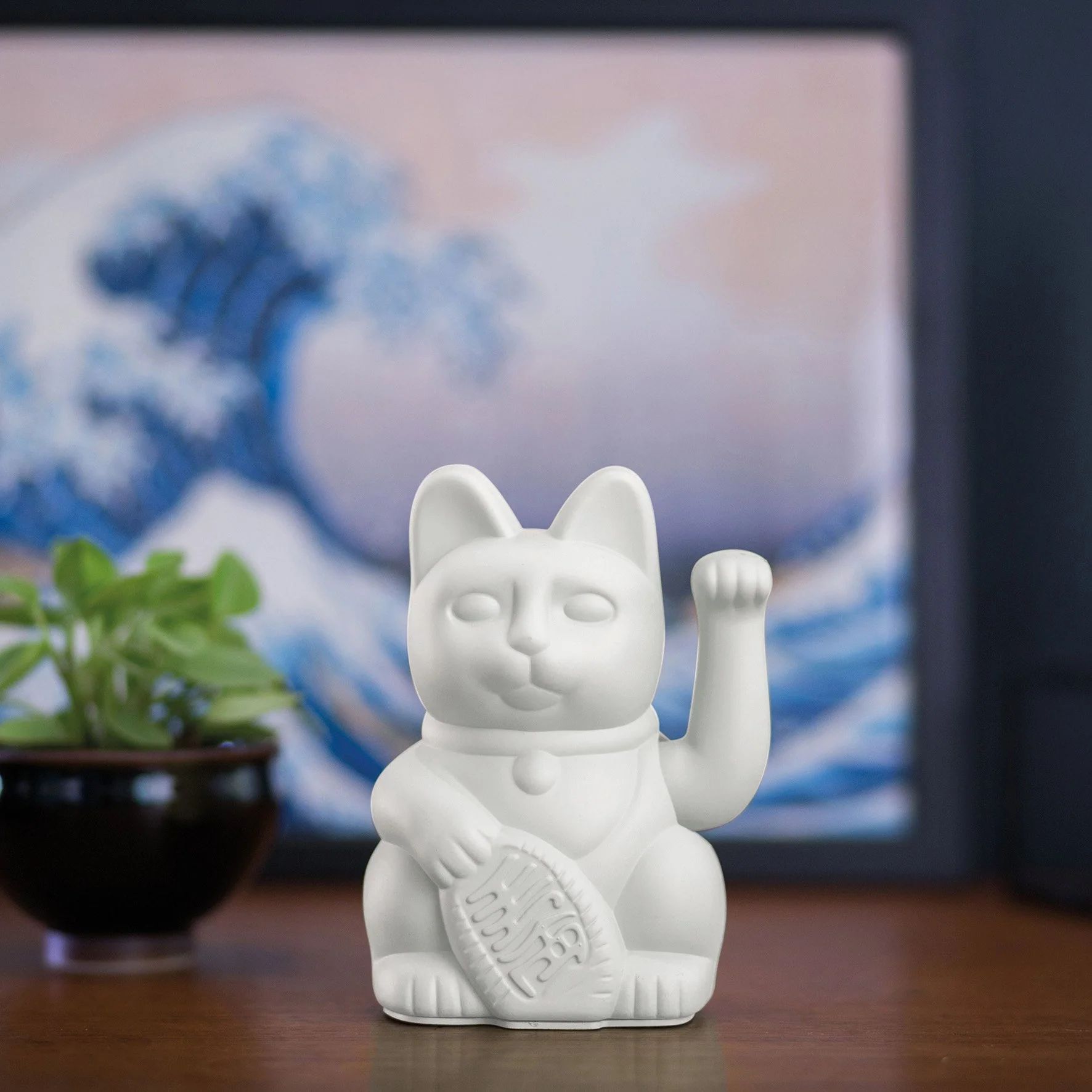 Pendentif Chat Porte-bonheur Maneki Neko - Breloque Pour Téléphone Ou Porte-clés | Rouge Avec Clochette