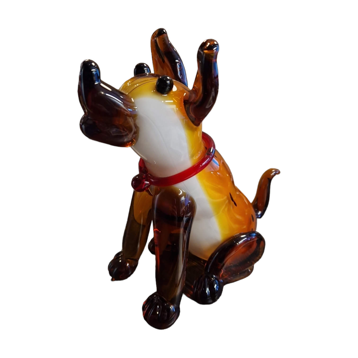 Kristallfigur Sitzender Hund 20cm