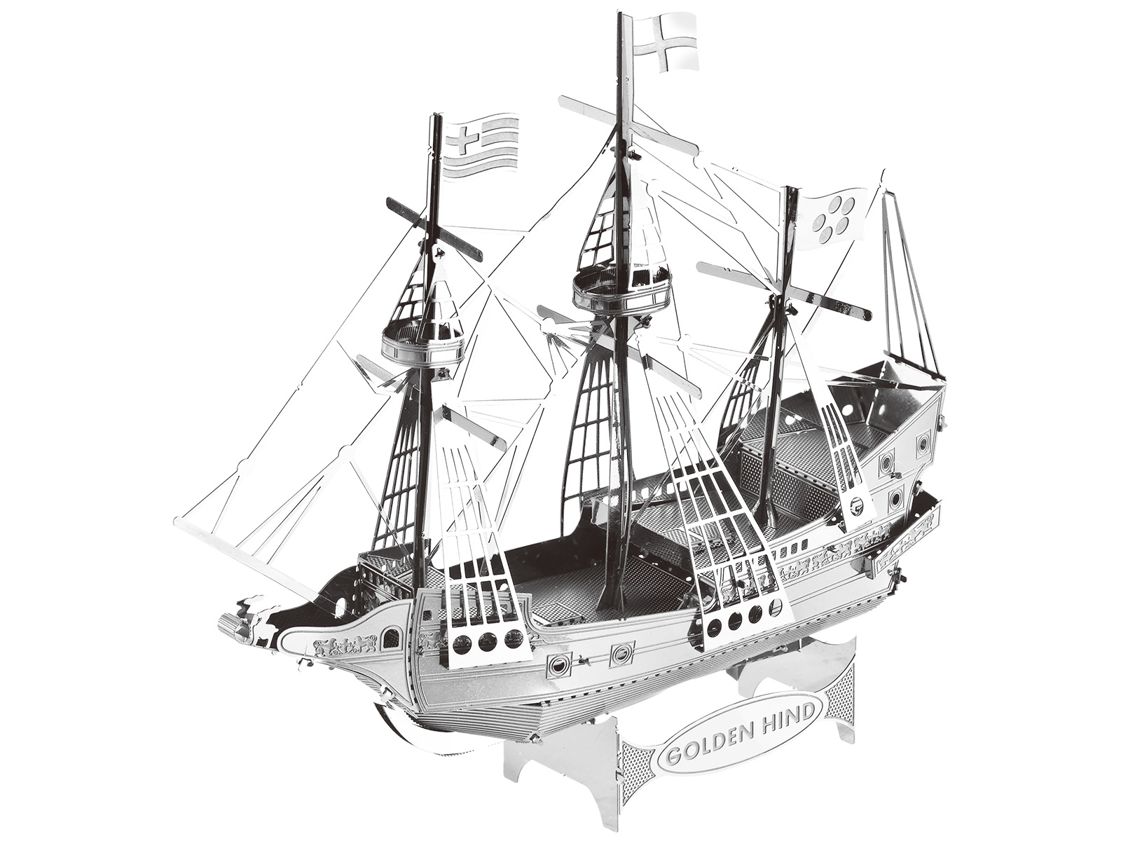 Mini 3D Metal Model Golden Hind Sailing Ship