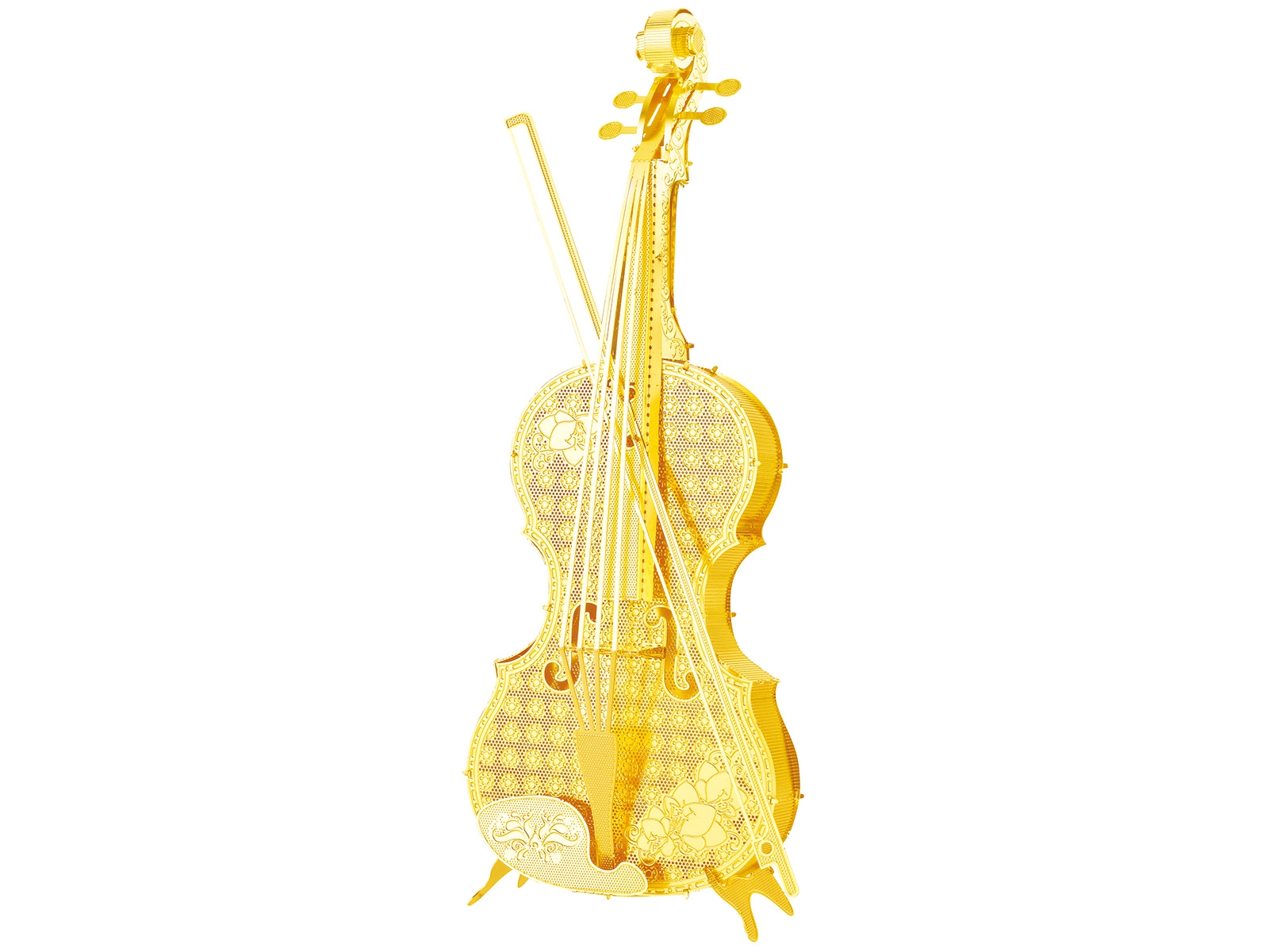 3D Metal Model Violin - Gold