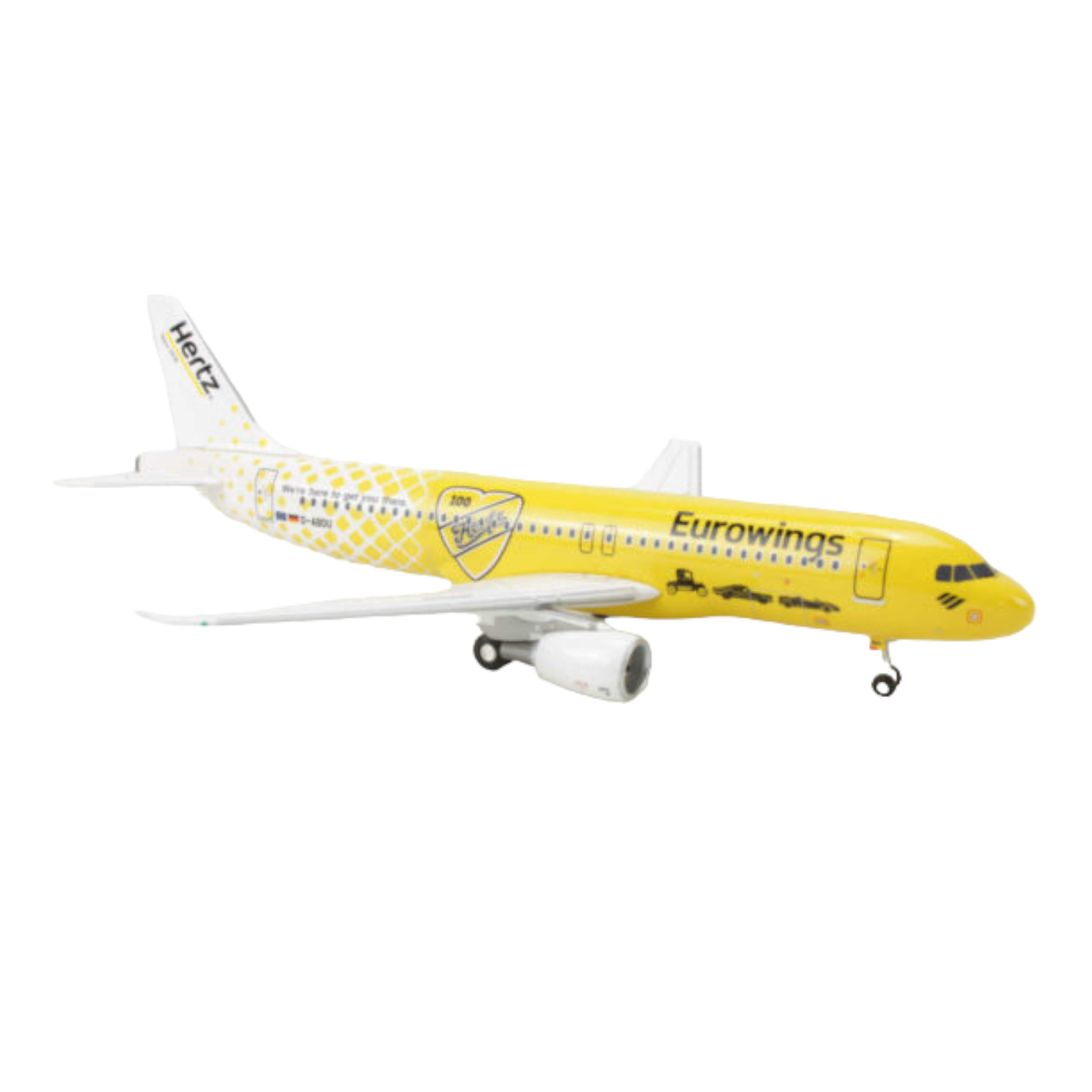 Herpa 559904 Airbus A320 Eurowings "Hertz 100 Jahre" Modellflugzeug 1:200