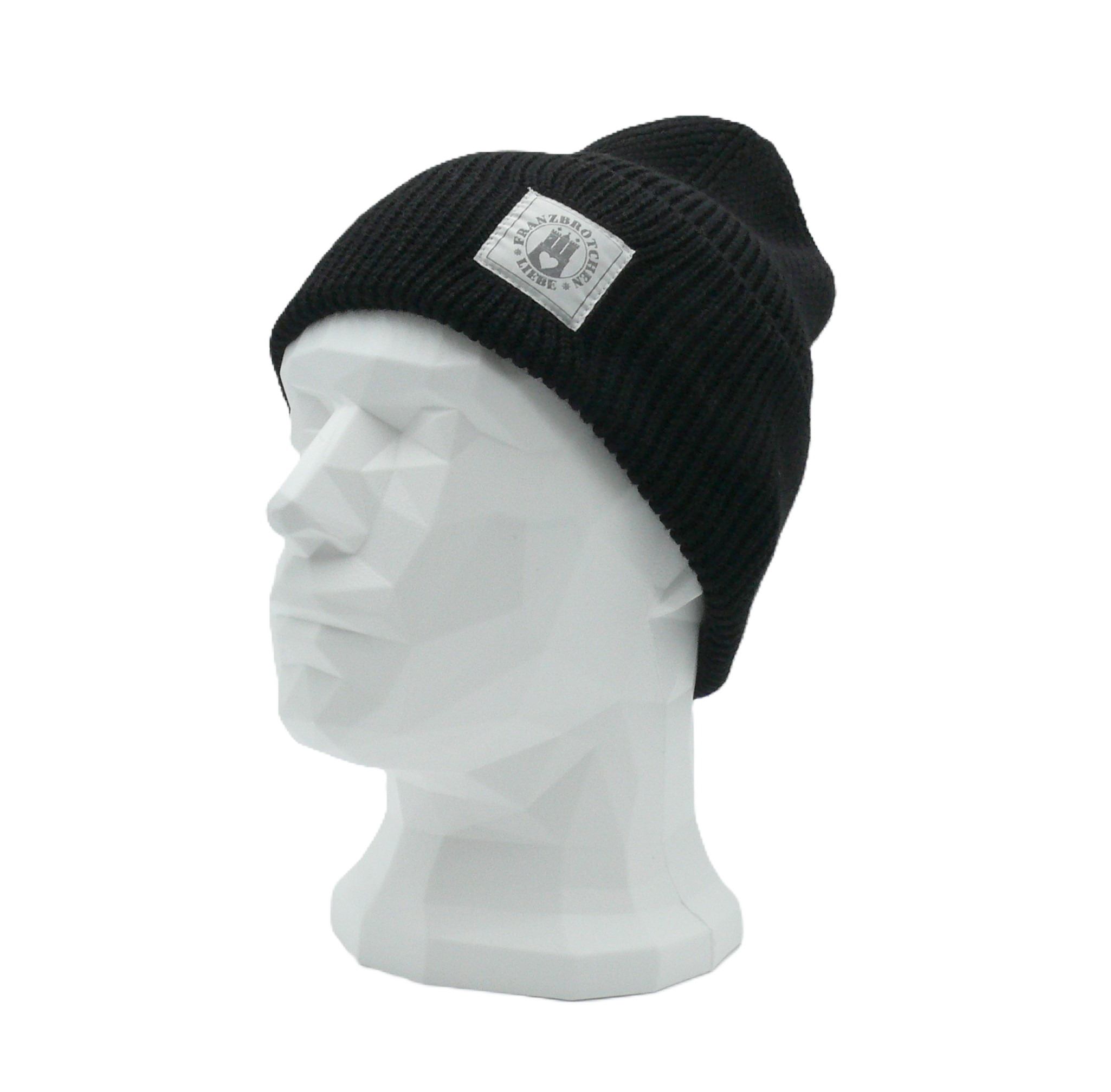 Franzbrötchenliebe Mütze "Alster" - schwarz