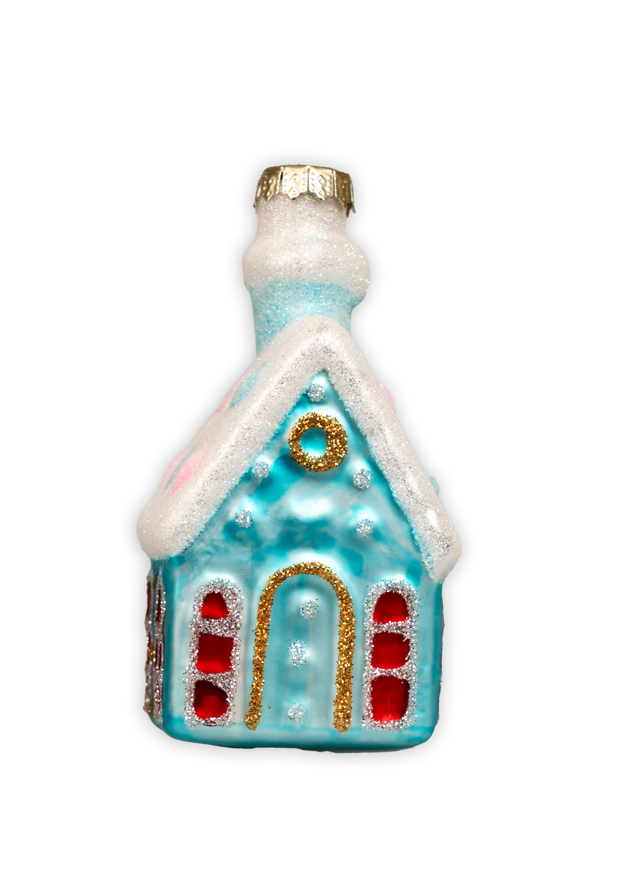 Weihnachtsbaumschmuck Haus hellblau Weihnachtsbaumschmuck Haus hellblau