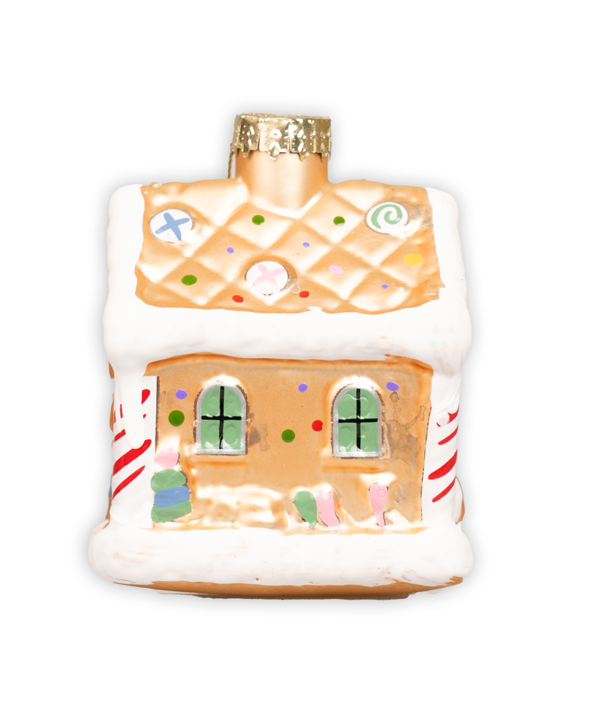 Weihnachtsbaumschmuck Lebkuchenhaus gold Weihnachtsbaumschmuck Lebkuchenhaus gold