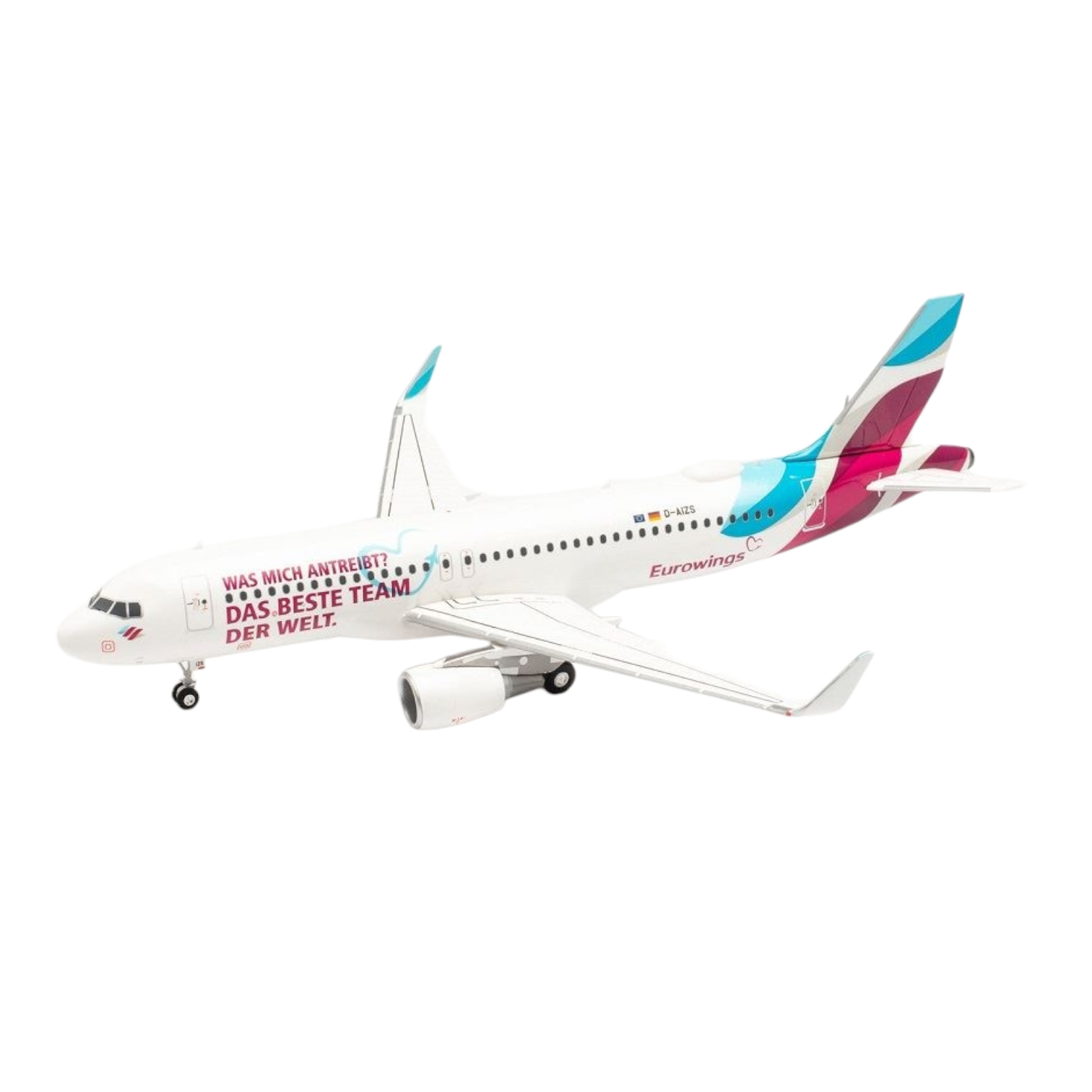 Herpa 571838 Airbus A320 Eurowings "Teamflieger" Modellflugzeug 1:200