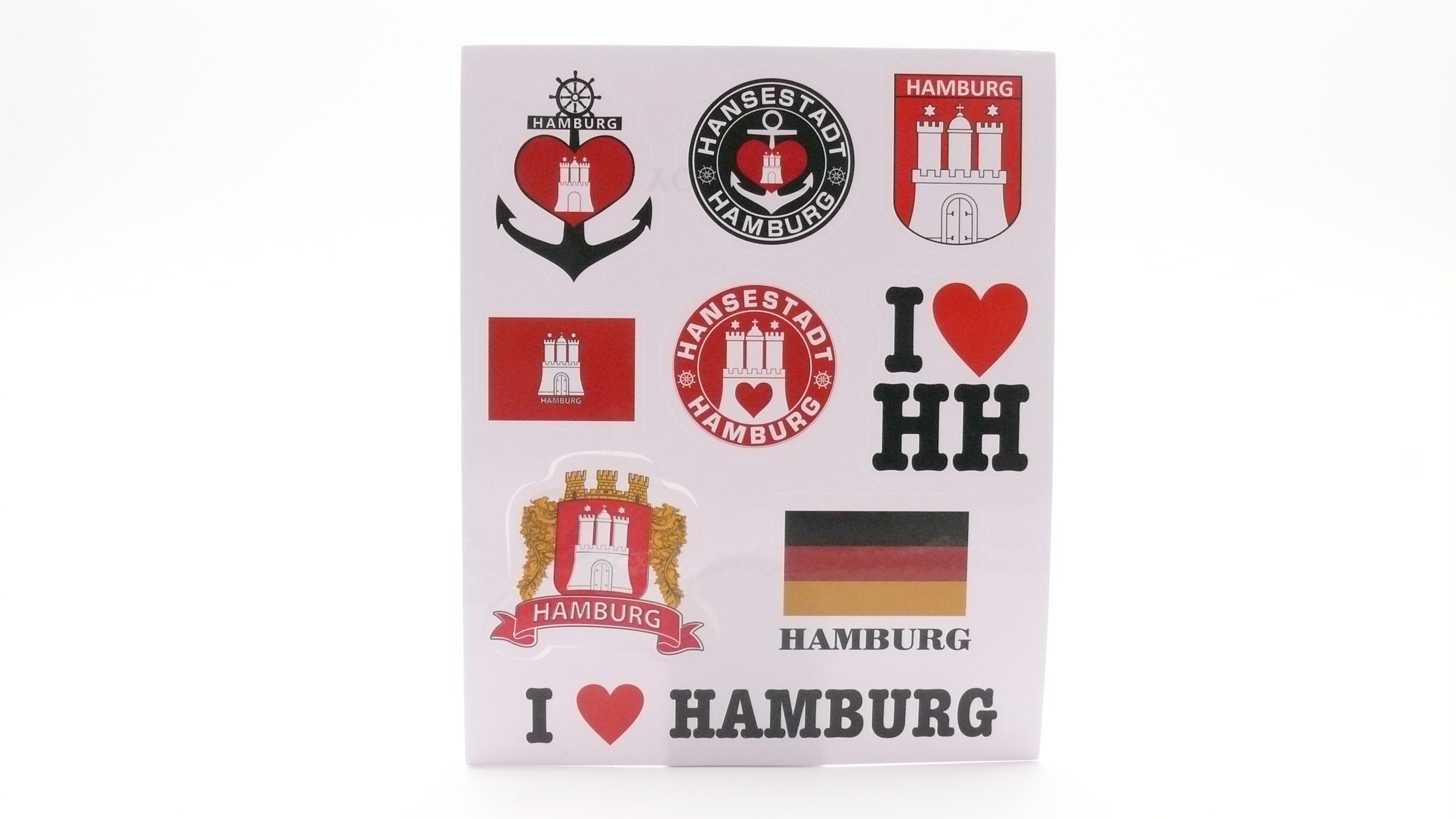 Aufkleber Hamburg Set (9 Stück)