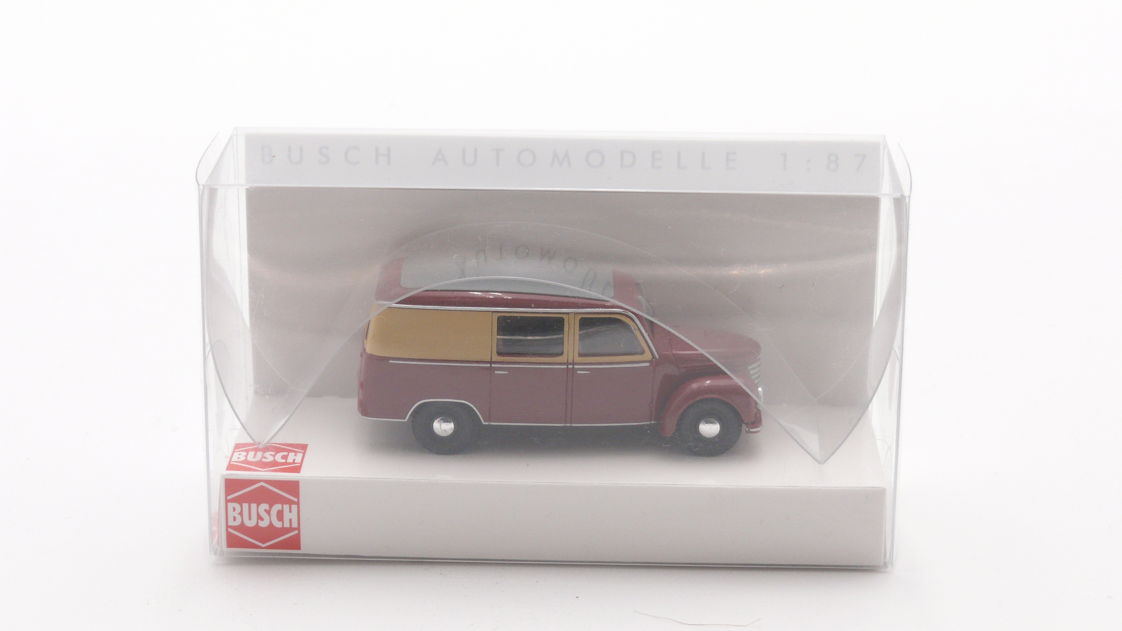 Busch 51270 Framo V901/2 Halbbus, weinrot / beige 1:87