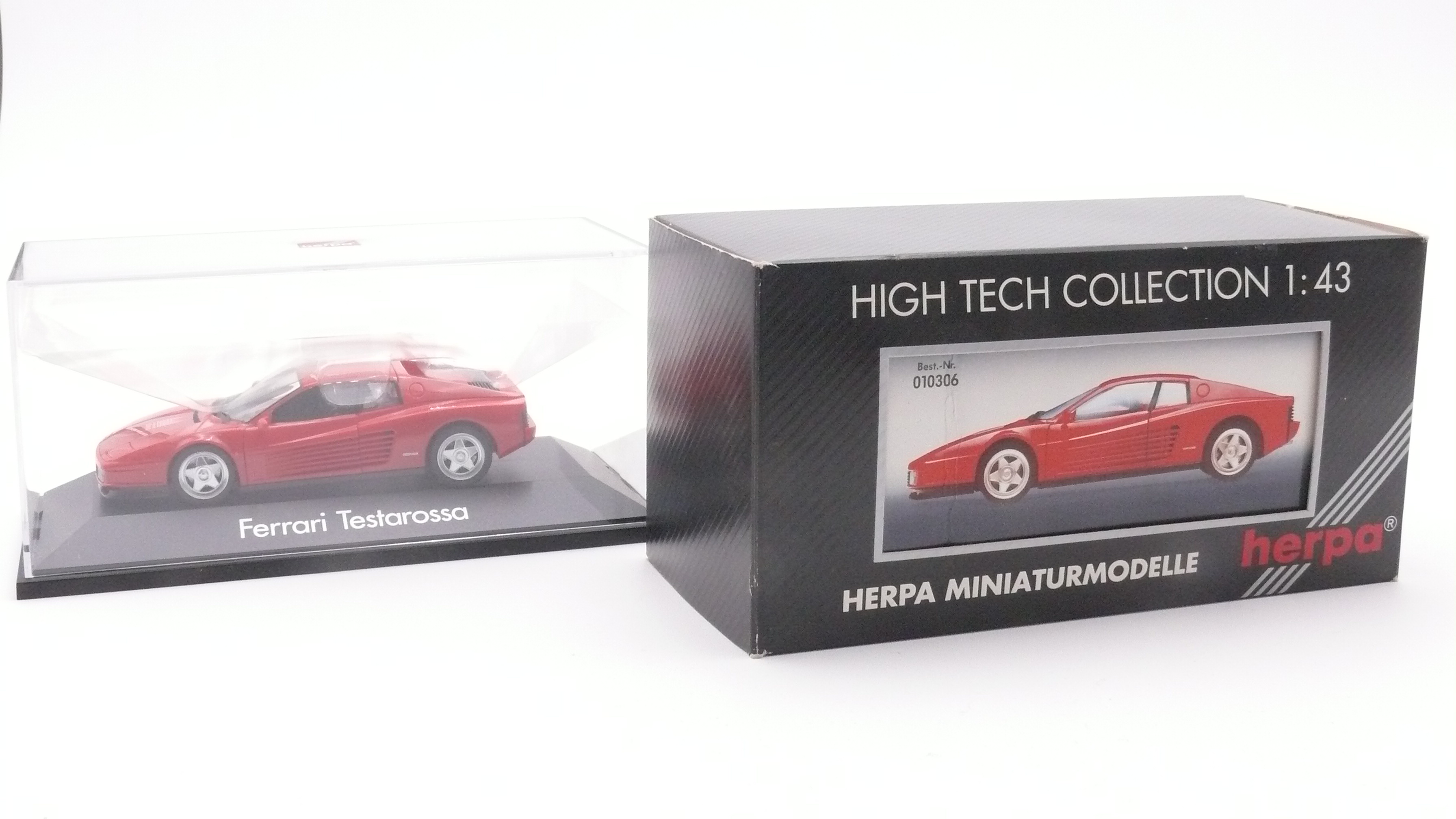 Herpa 010306 - High Tech Collection - Ferrari Testarossa, Rot 1:43
