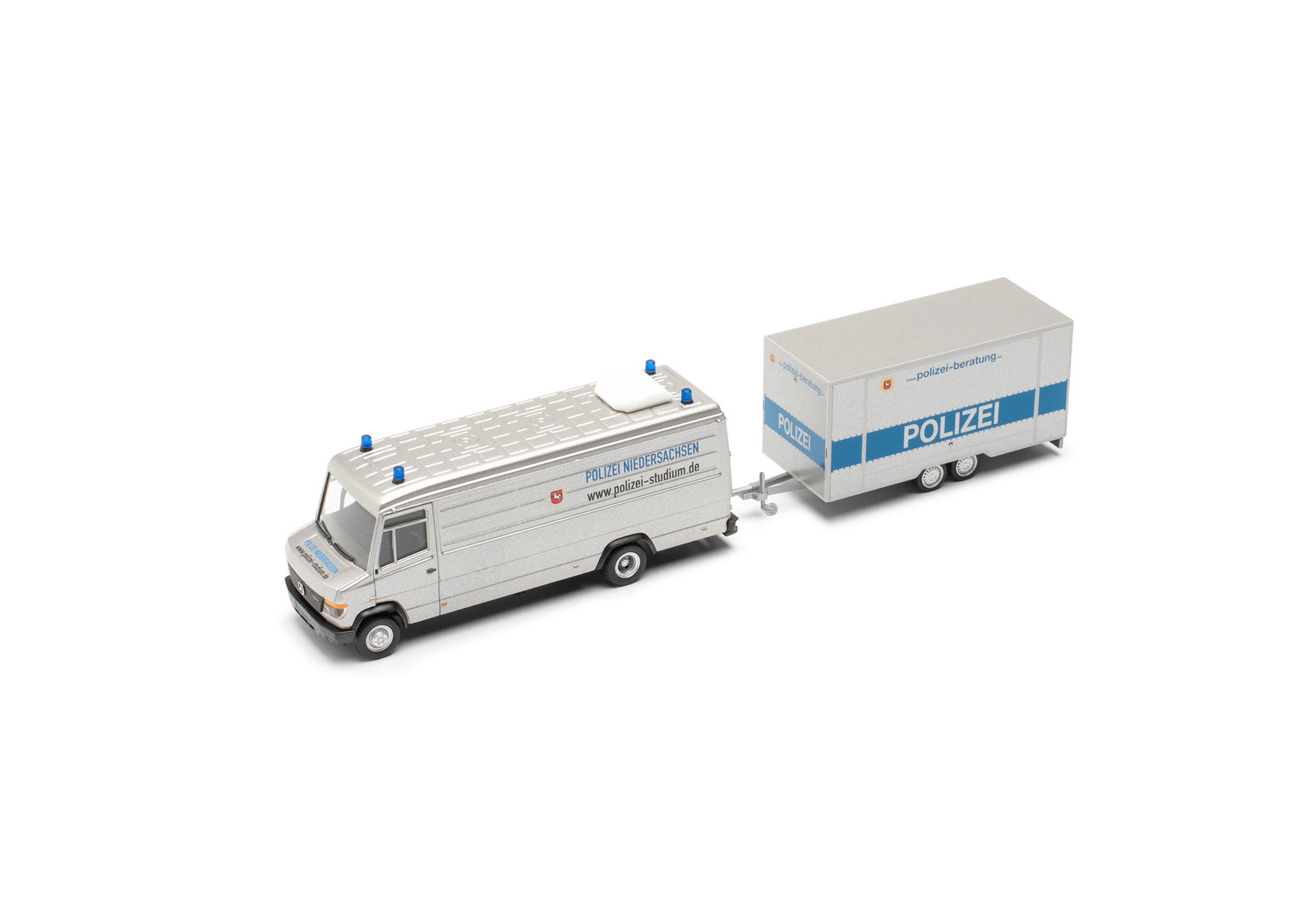 Herpa 941372 MB Vario long with Trailer "Police Hannover" Model H0 1:87