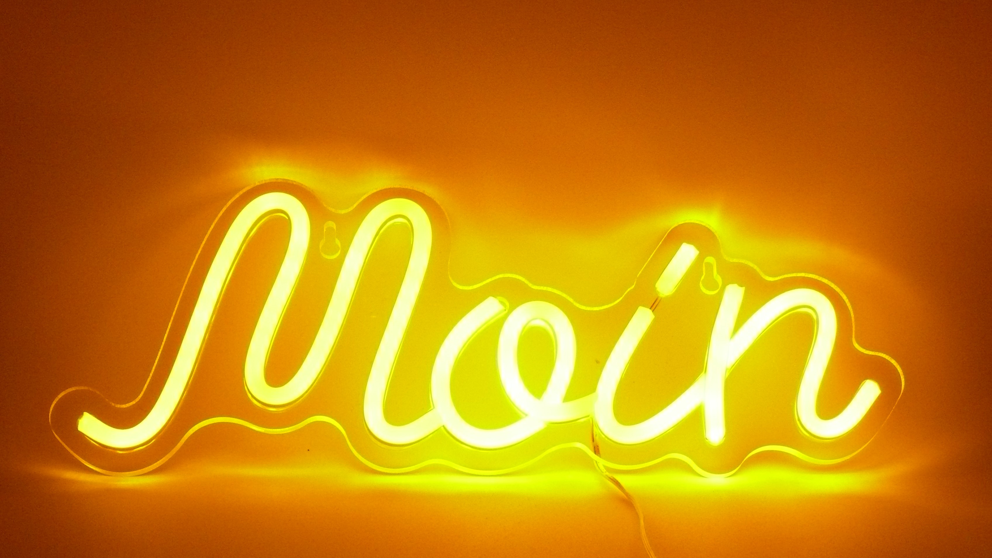 Neonlampe Moin