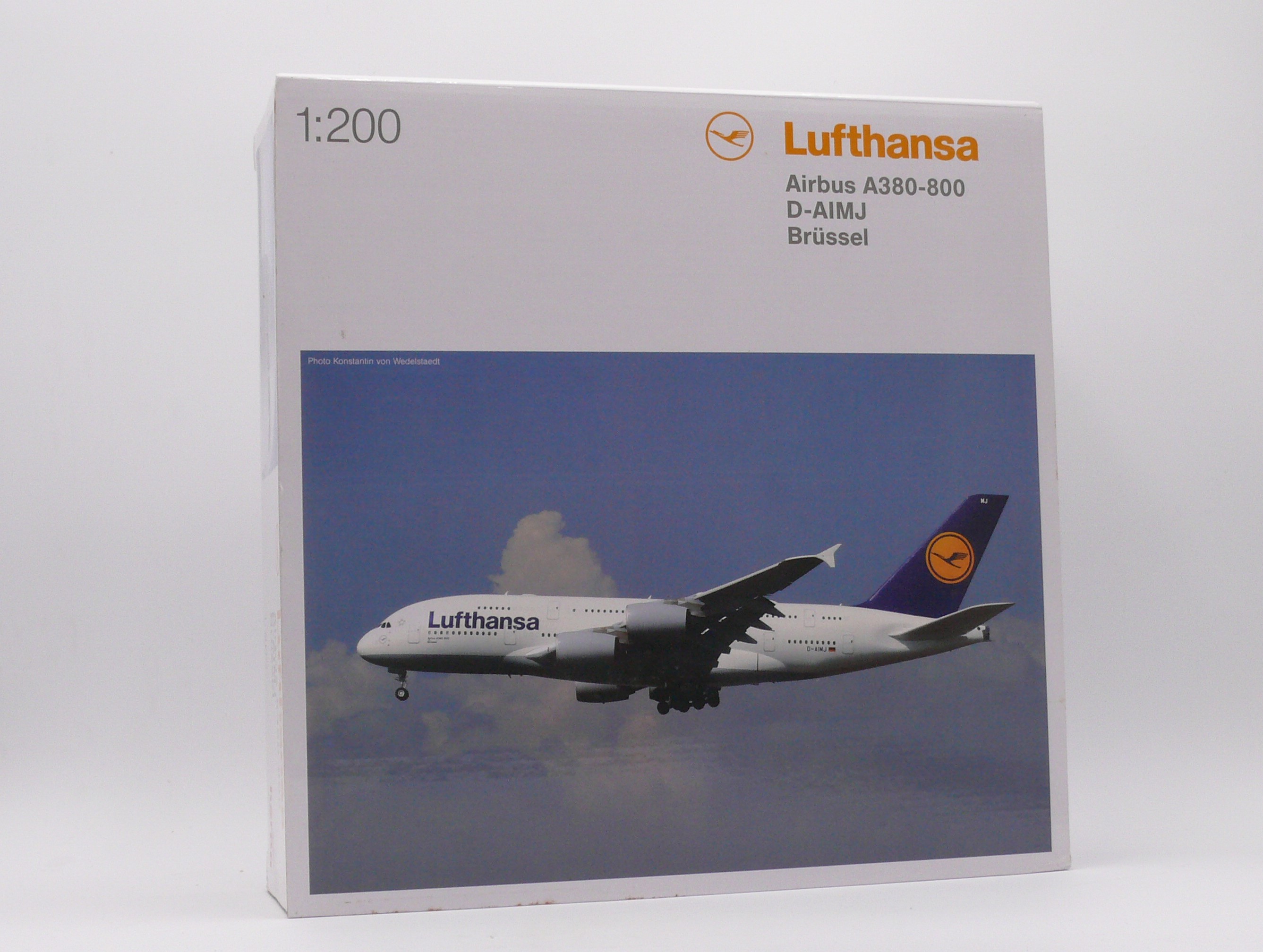 Herpa 550727-004 Boeing A380-800 Lufthansa "Brüssel" D-AIMJ 1:200