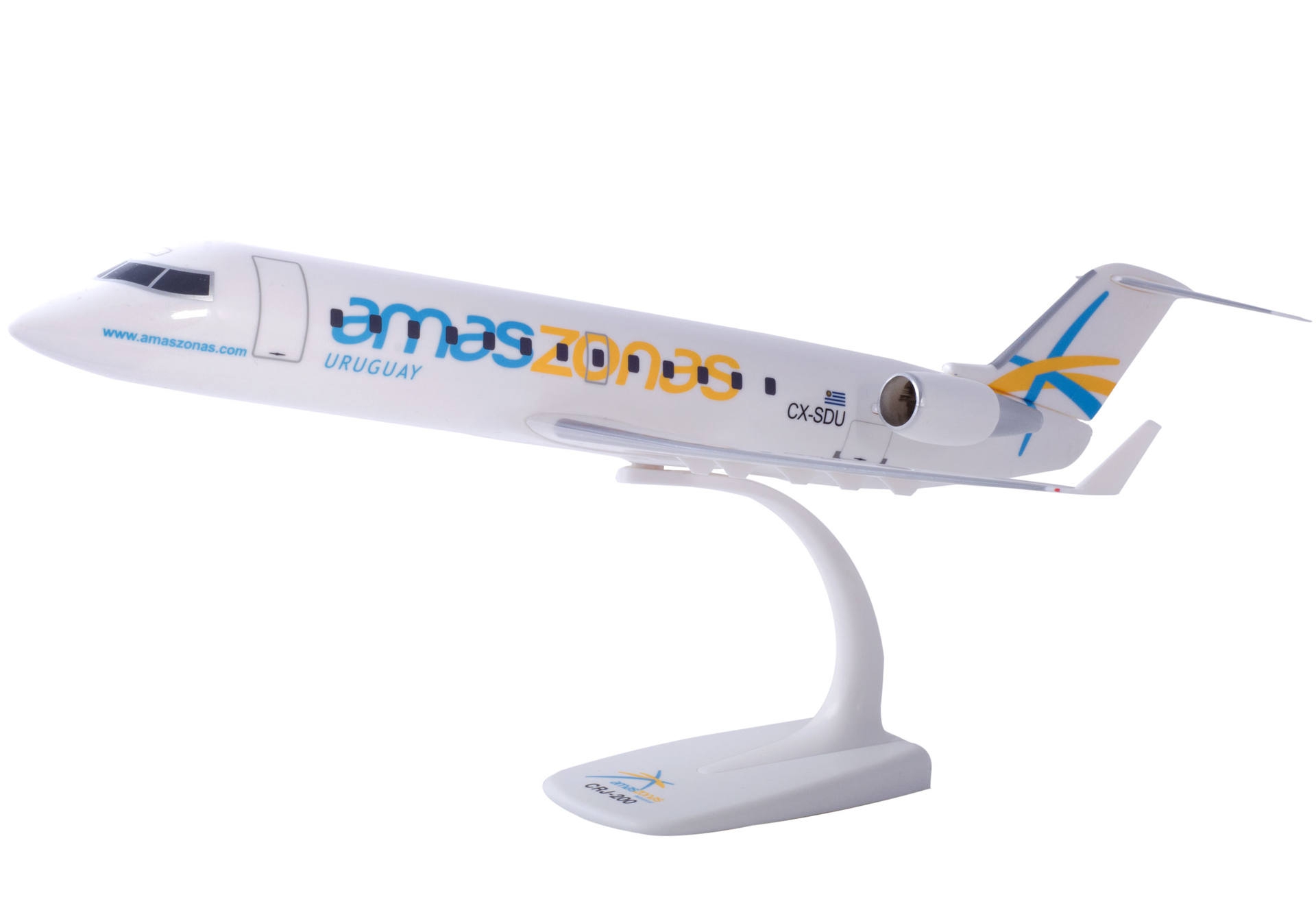 Herpa 611541 Amaszonas Uruguay CRJ200 Modellflugzeug 1:100