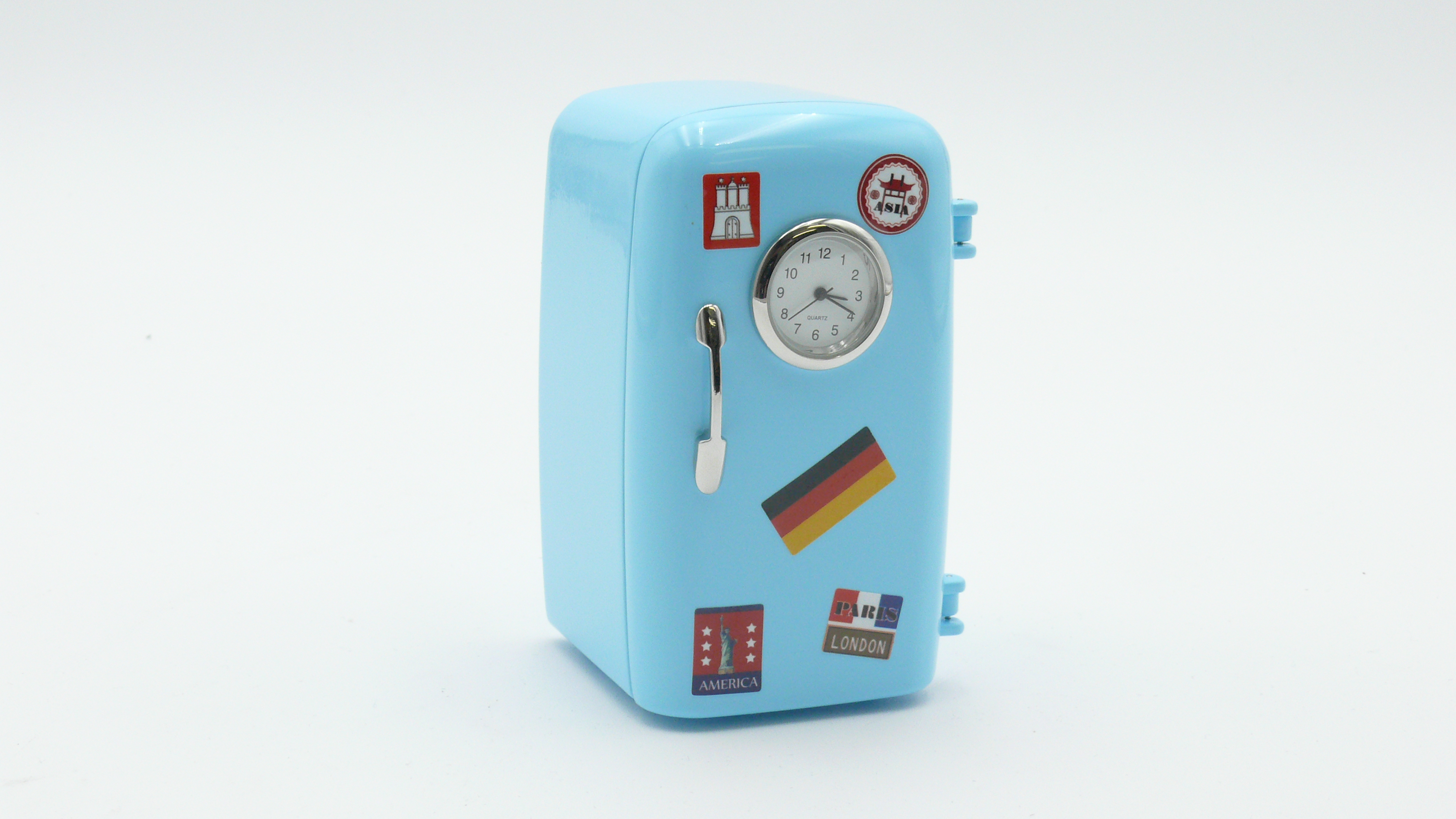 Blue Fridge Miniature Clock