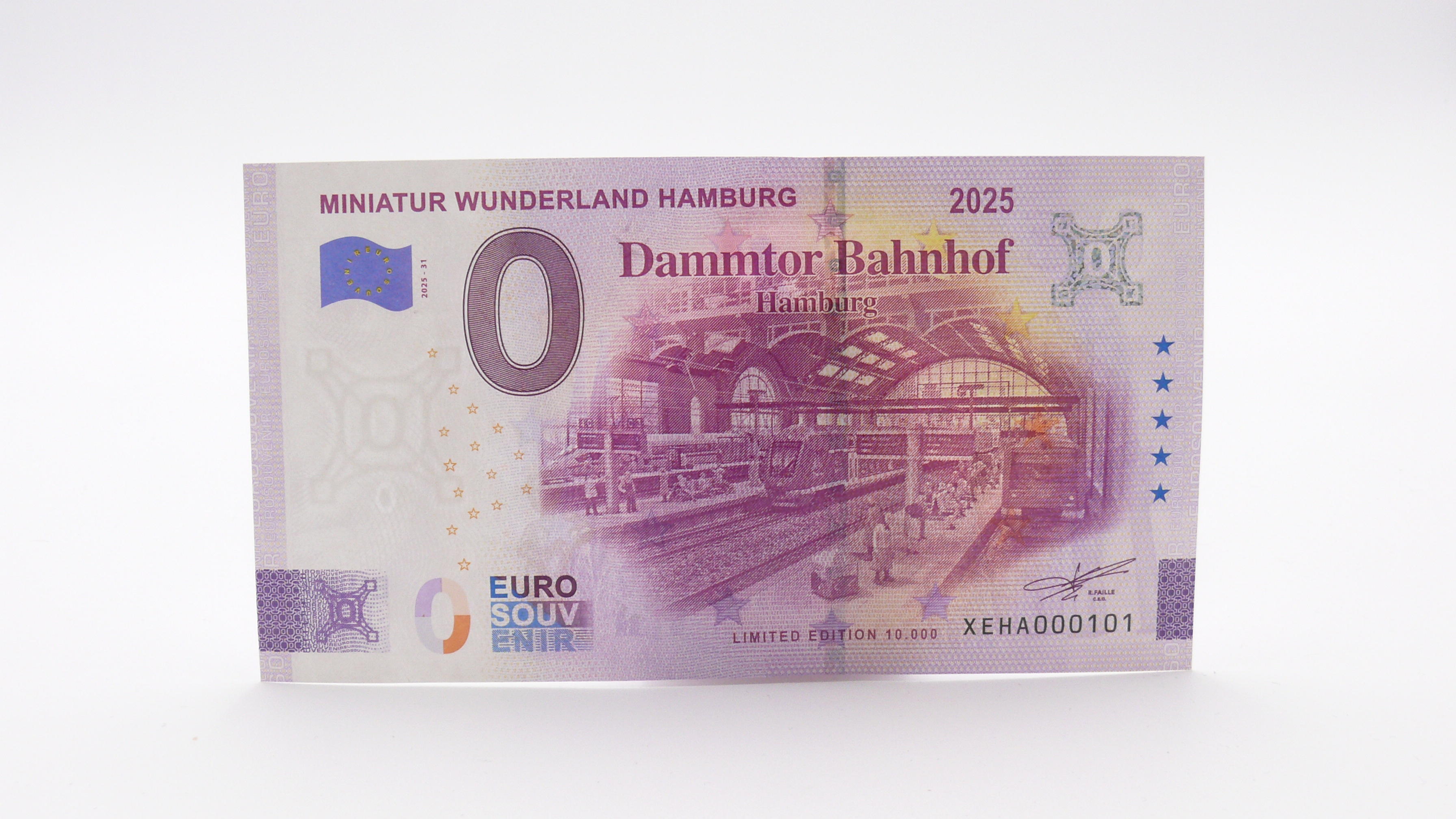 Euro-Souvenirschein Motiv "Dammtor Bahnhof" (2025-31)