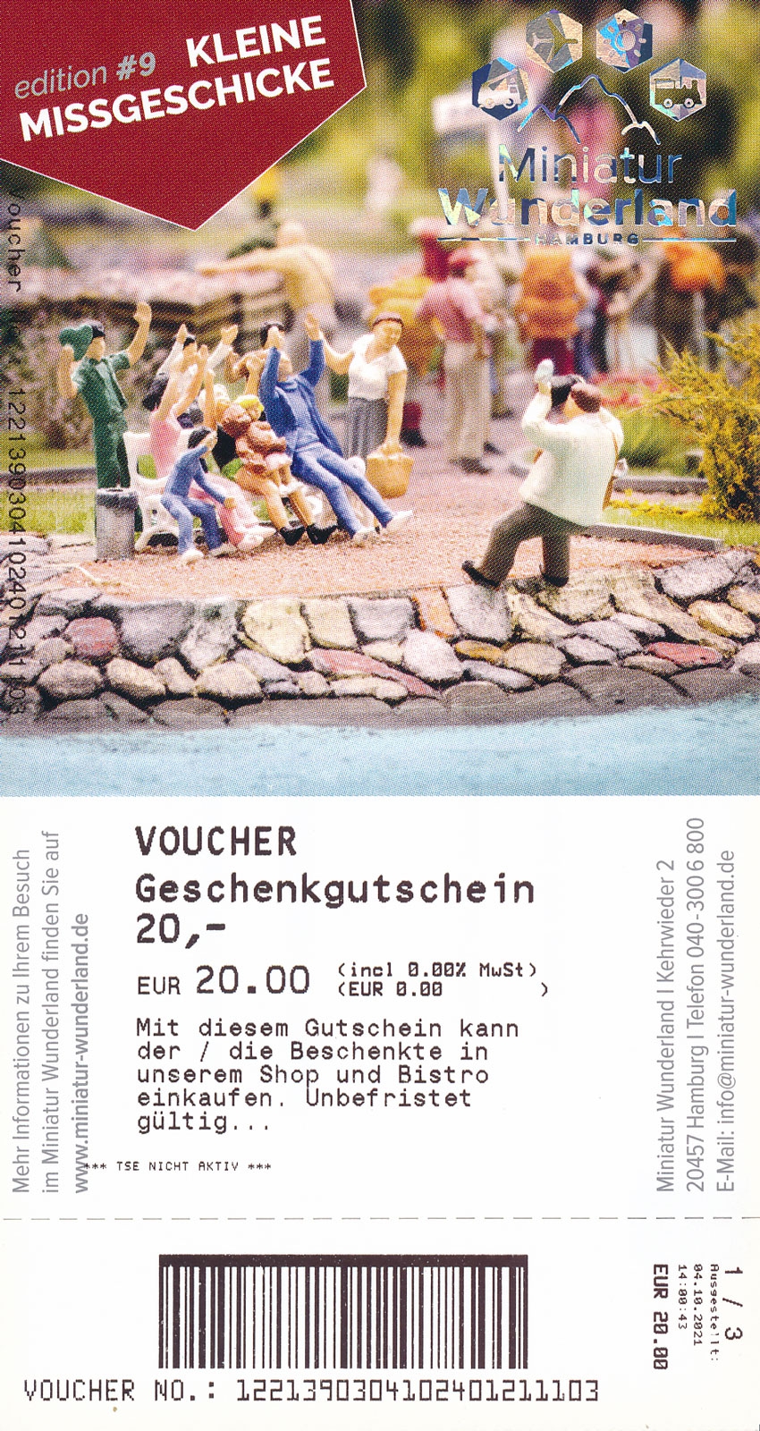20 € Gift Voucher for Shop or Bistro 20 € Gift Voucher for Shop or Bistro
