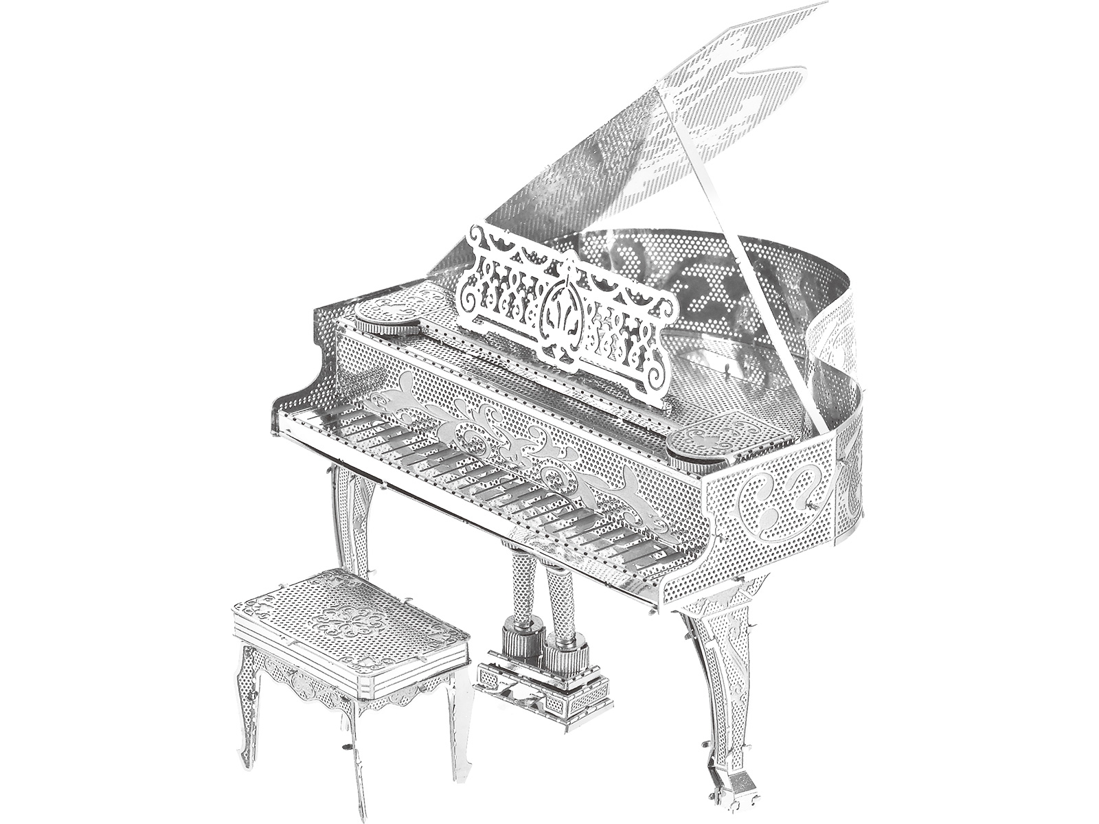 3D Metal Model Grand Piano