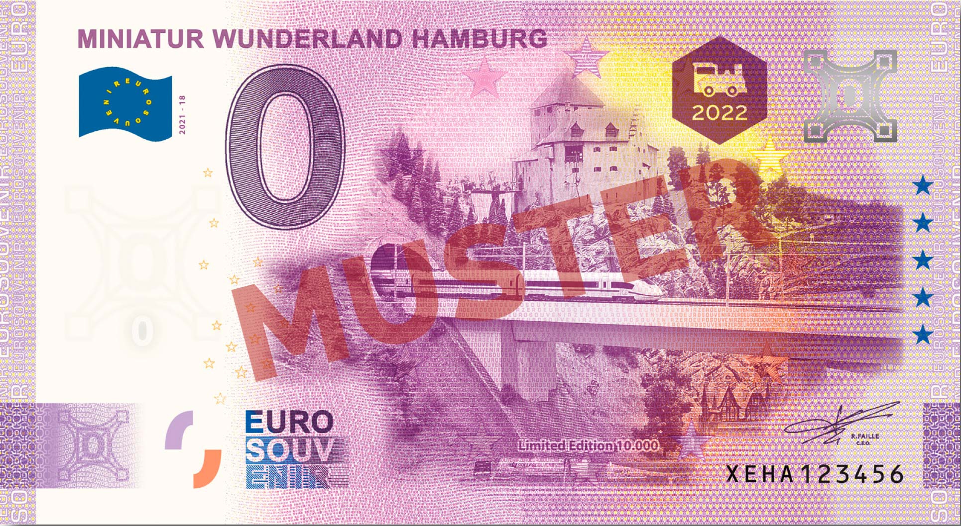 Euro-Souvenir-Banknote Motif "Burg Hartenstein" (2022-18)