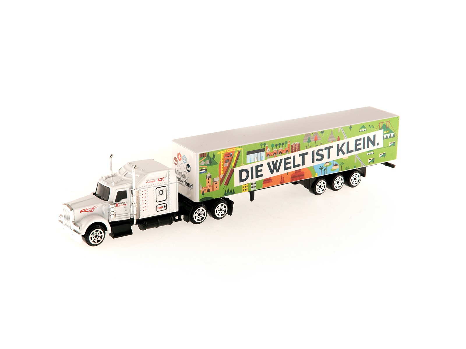 Ansicht links Miniatur Wunderland US Truck "Die Welt ist klein"