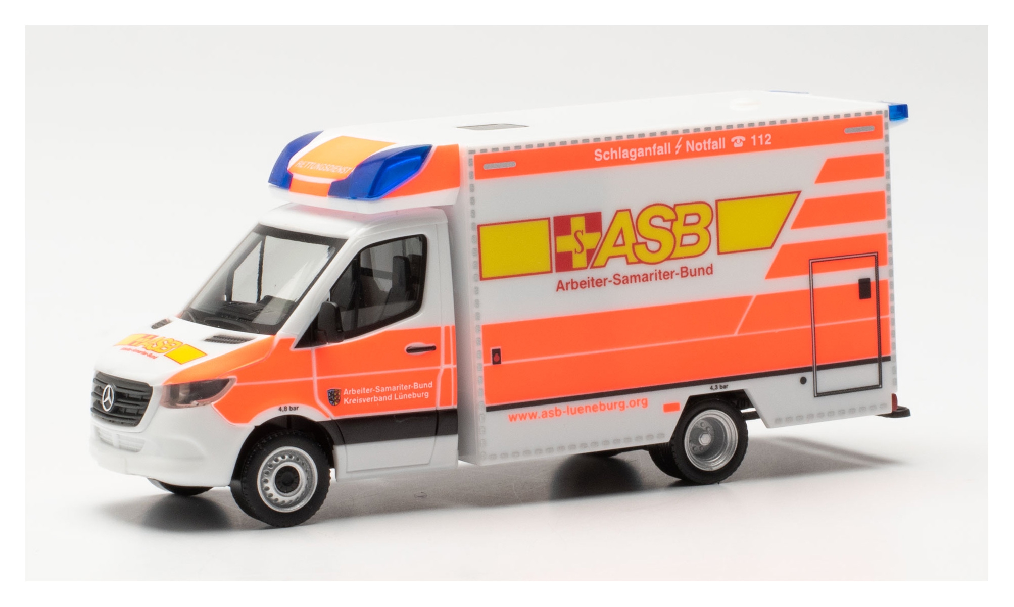 Herpa 945691 MB Sprinter 18 Fahrtec Ambulance ABS Model H0 1:87