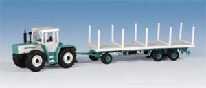 Kibri H0 12260 tractor with stake-trailer