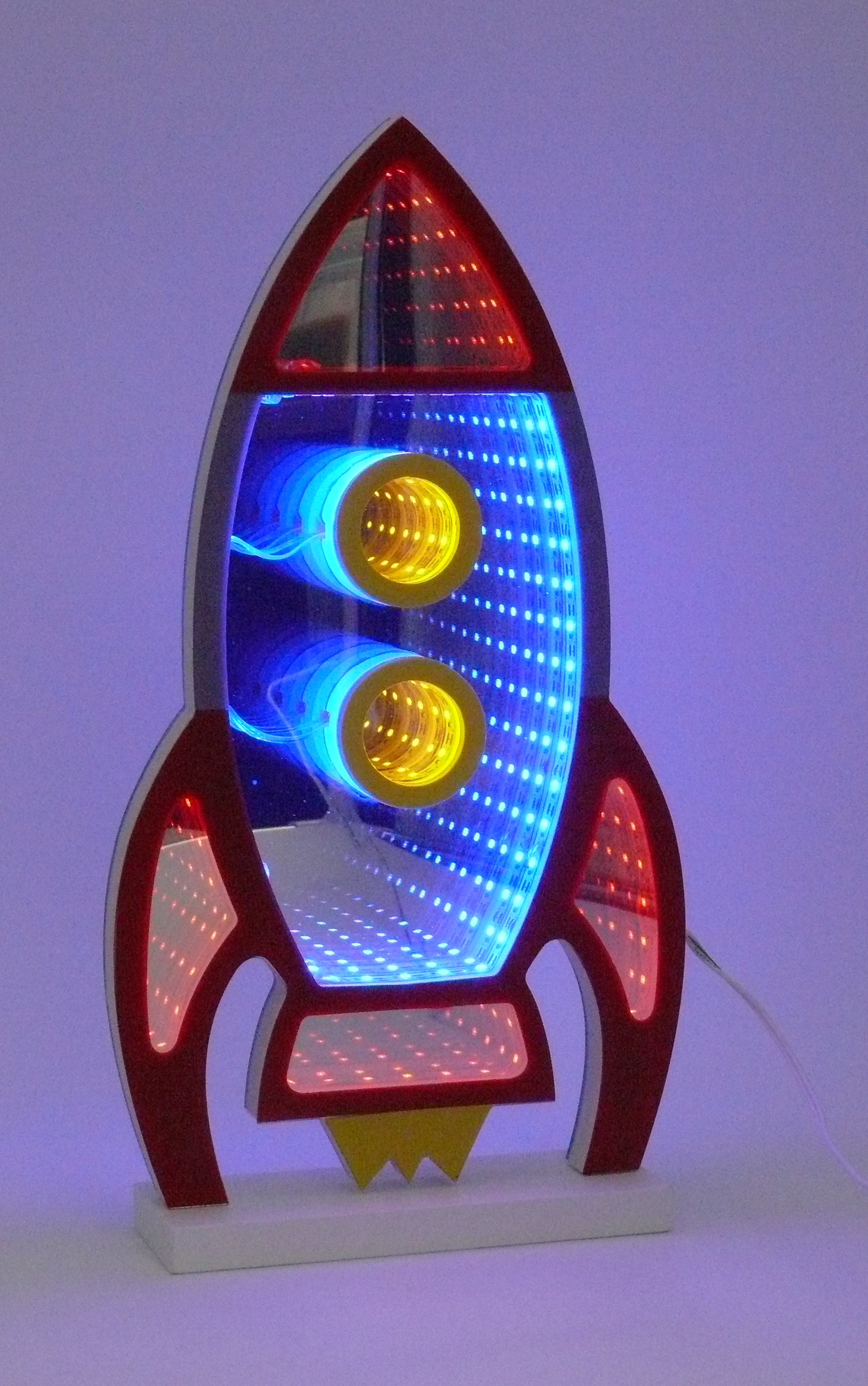 LED infinity Lampe Rakete