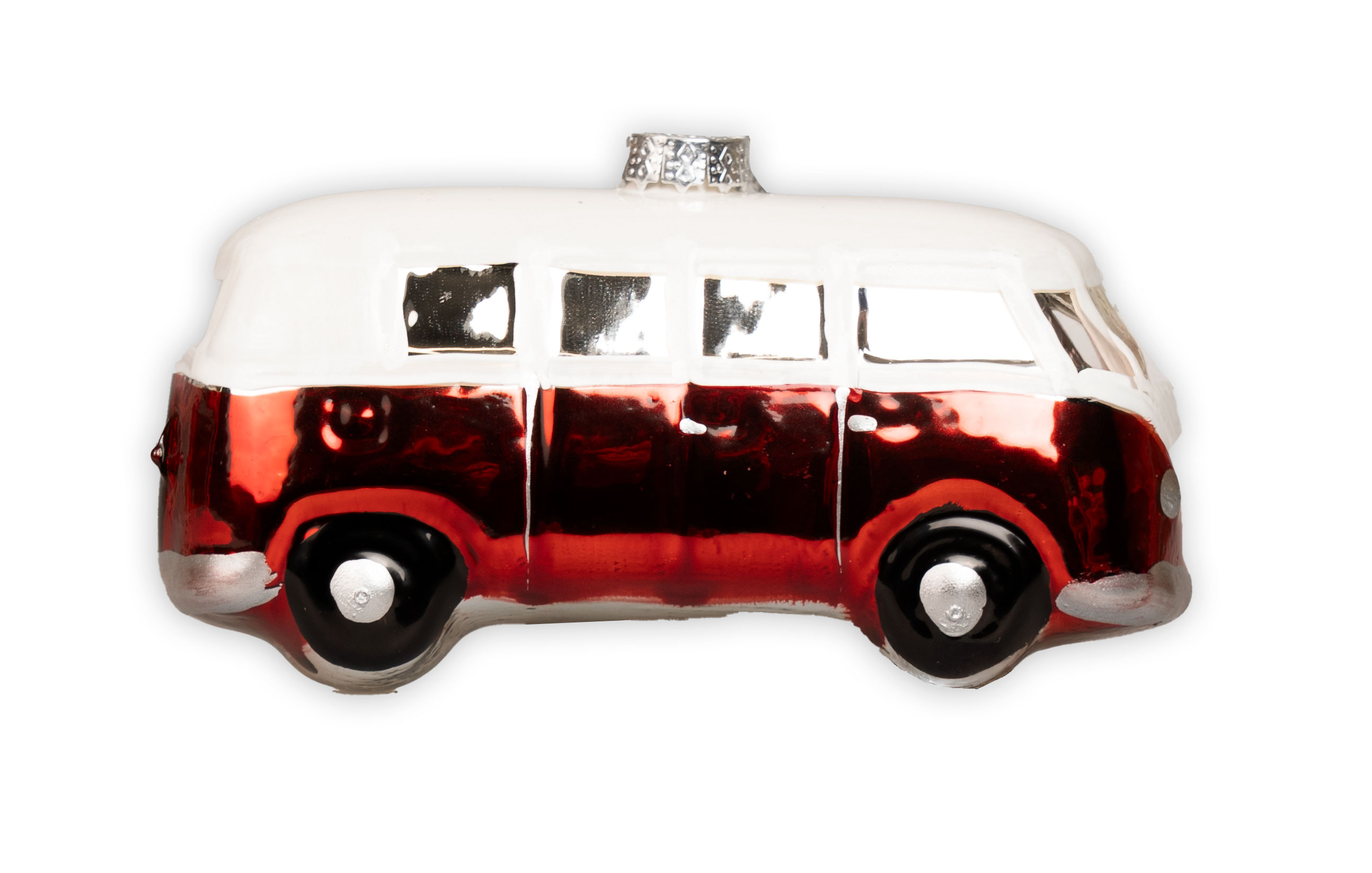 Weihnachtsbaumschmuck Bulli rot/weiß Weihnachtsbaumschmuck Bulli rot/weiß