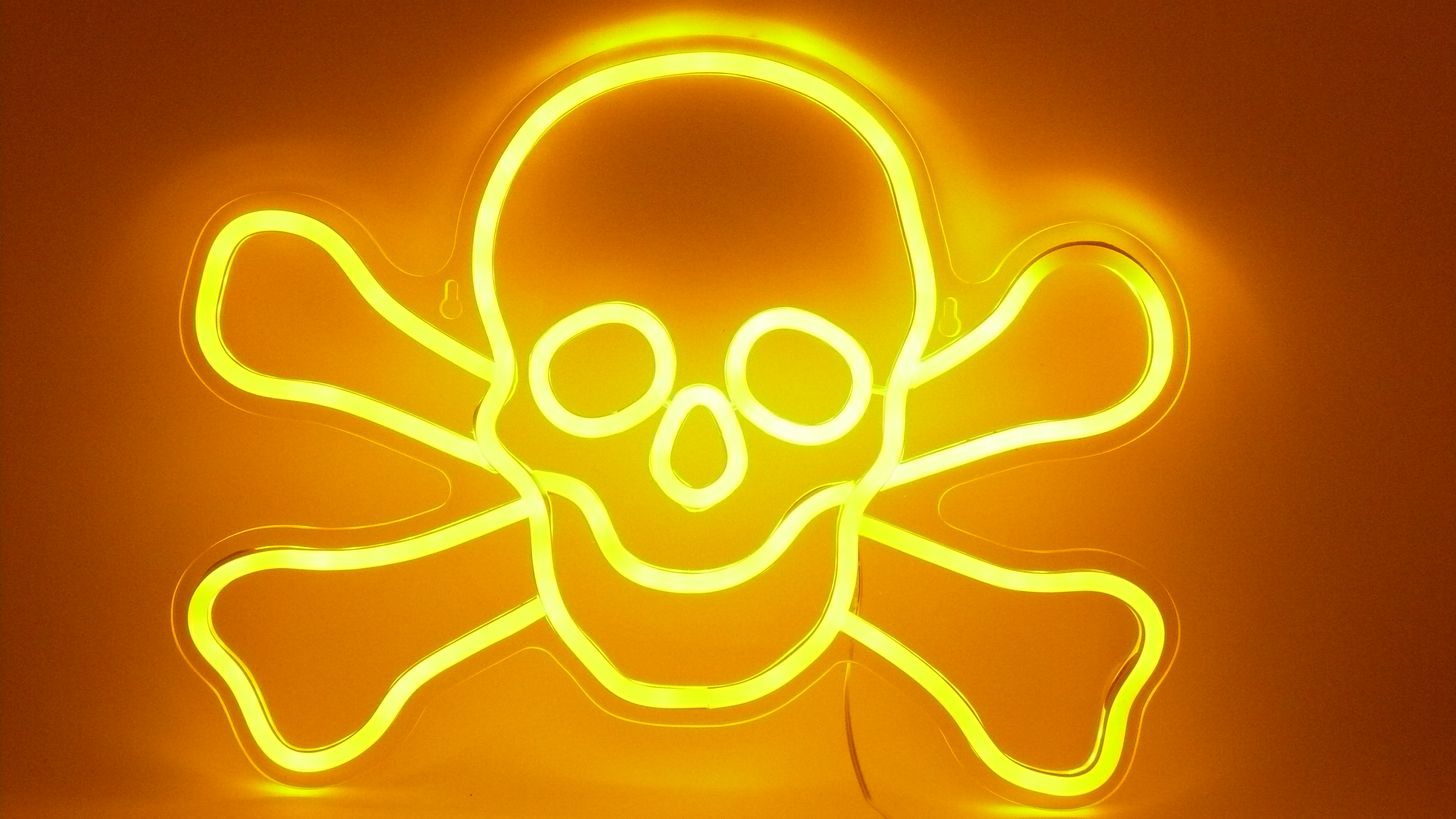 Neonlampe Totenkopf