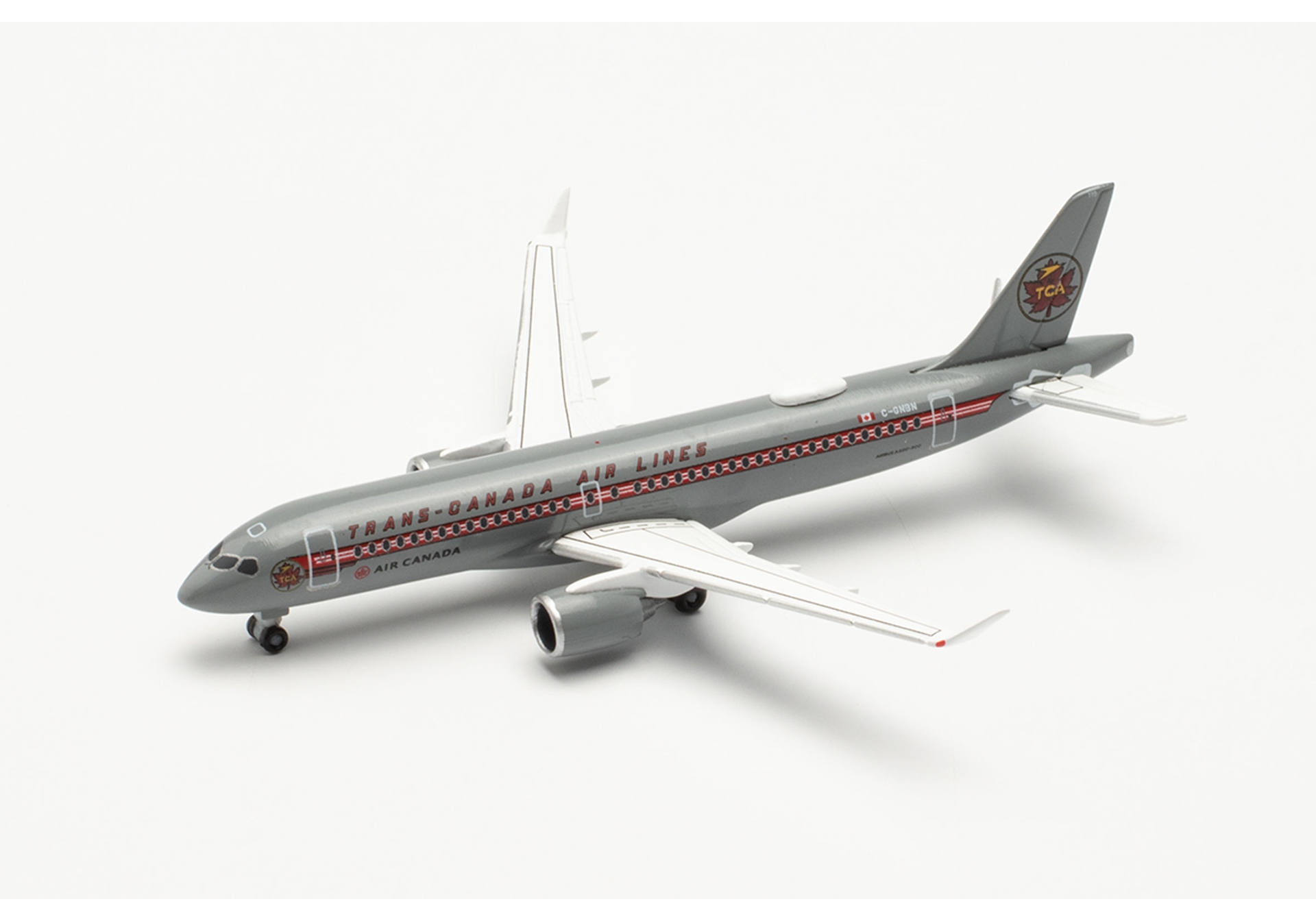 Herpa Wings 536158 Air Canada Airbus A220-300 Trans Canada Air Lines "Retro Livery" model aircraft 1:500 Herpa Wings 536158 Air Canada Airbus A220-300 Trans Canada Air Lines "Retro Livery" model aircraft 1:500