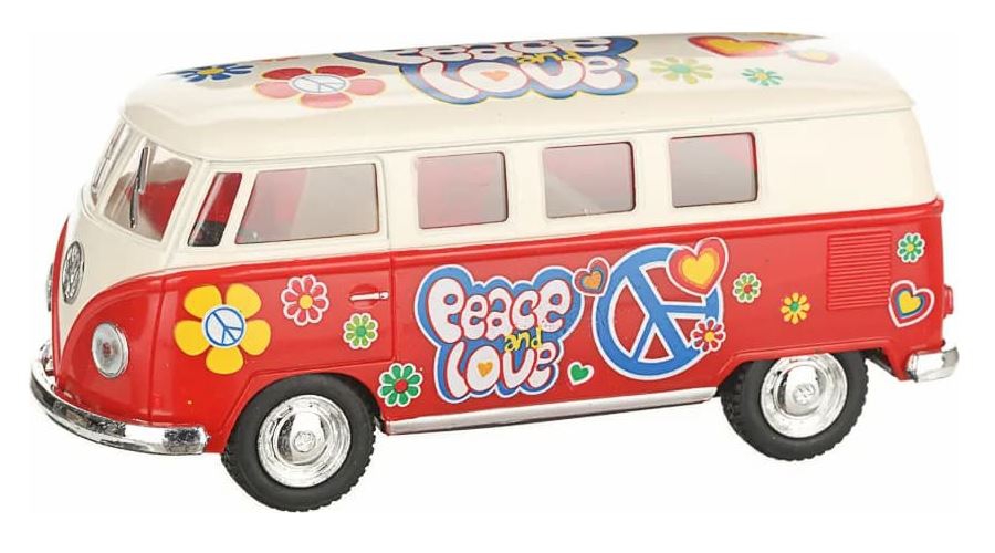 KINSMART 1962 VW Classical Bus Samba Ivory Top - Various Colors 1:32