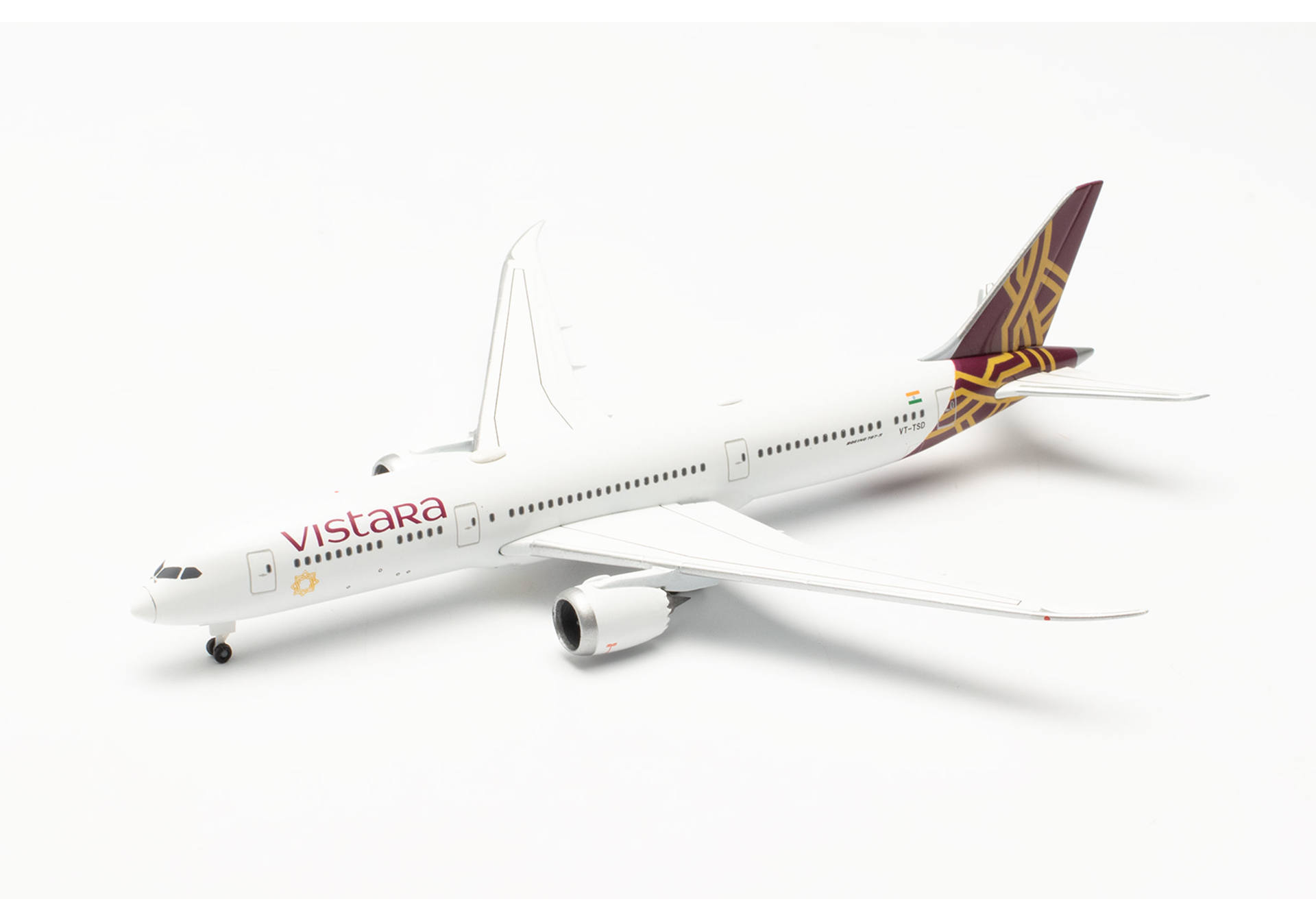 Herpa 536868 Vistara Boeing 787-9 Dreamliner – VT-TSD 1:500