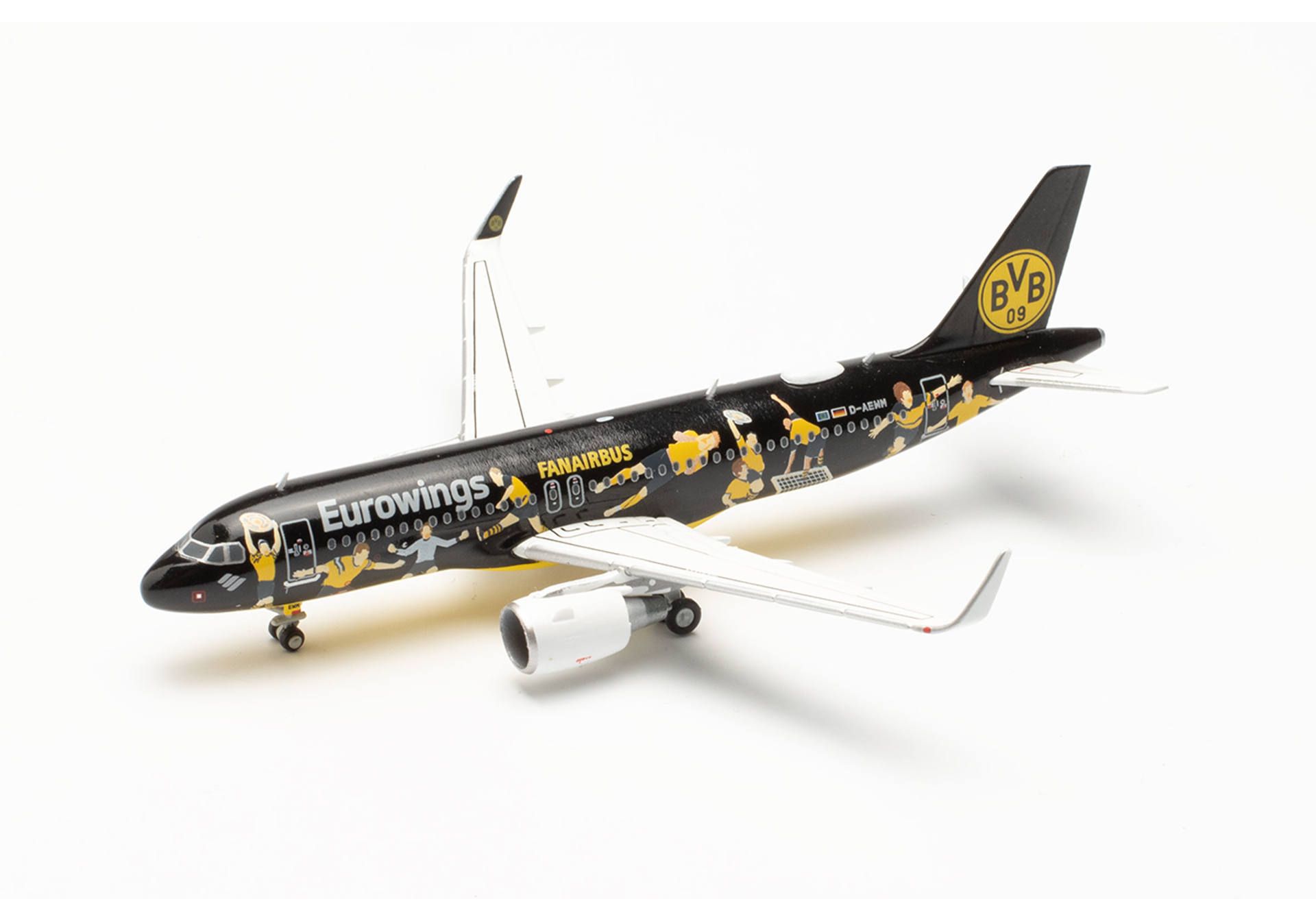 Herpa 562829 Eurowings Airbus A320 "BVB Fanairbus" – D-AEWM 1:400