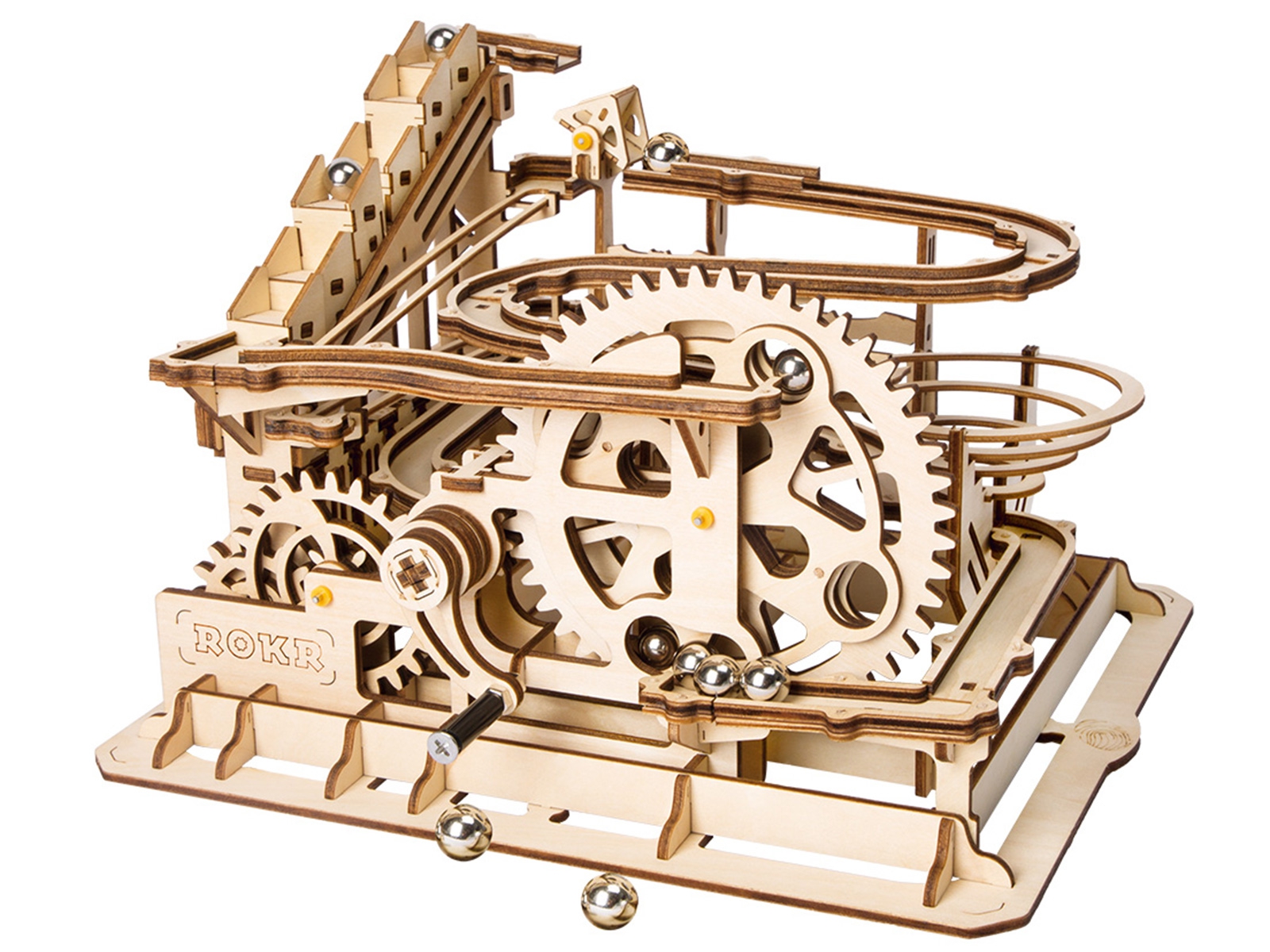 Waterwheel Ball Coaster 3D Puzzle Wood - Robotime ROKR LG501