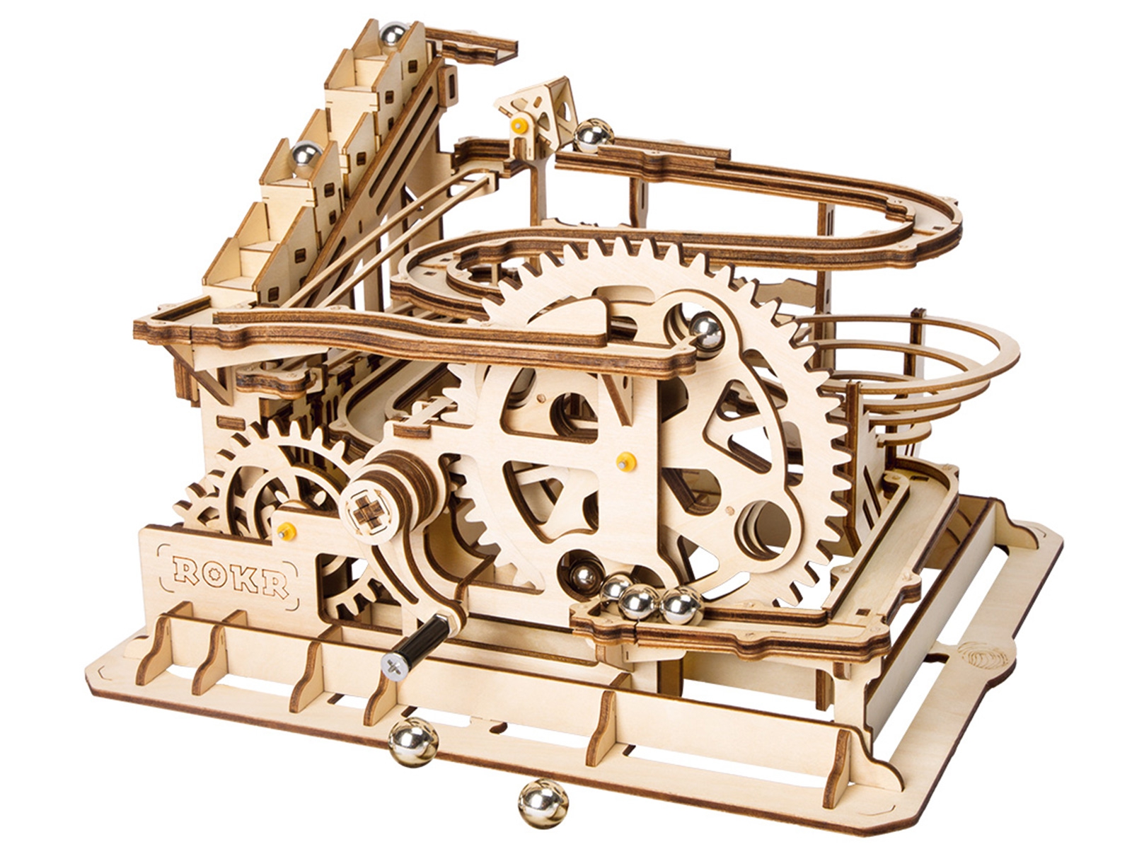 Waterwheel Ball Coaster 3D Puzzle Wood - Robotime ROKR LG501 Waterwheel Ball Coaster 3D Puzzle Wood - Robotime ROKR LG501
