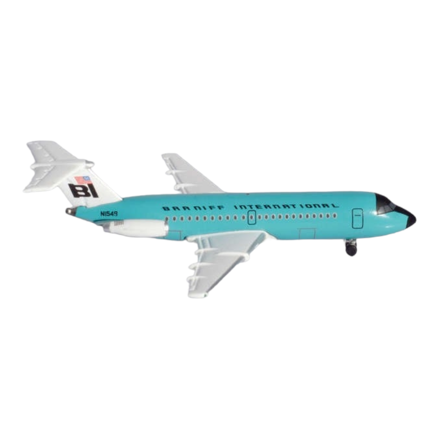 Herpa 533010 BAC 1-11-200 Braniff International "Jelly bean Turquoise"