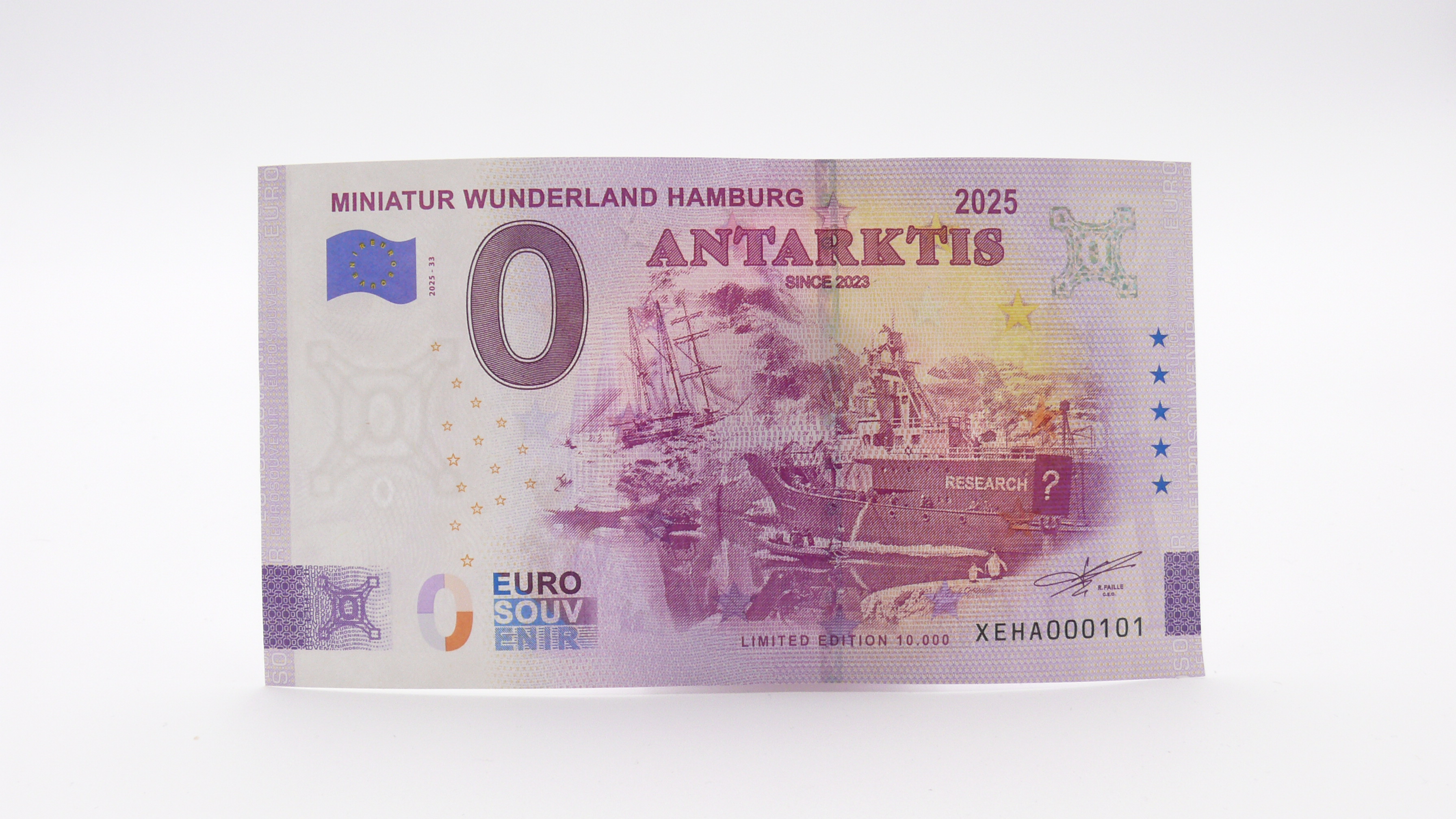 Euro-Souvenirschein Motiv "Antarktis" (2025-33)