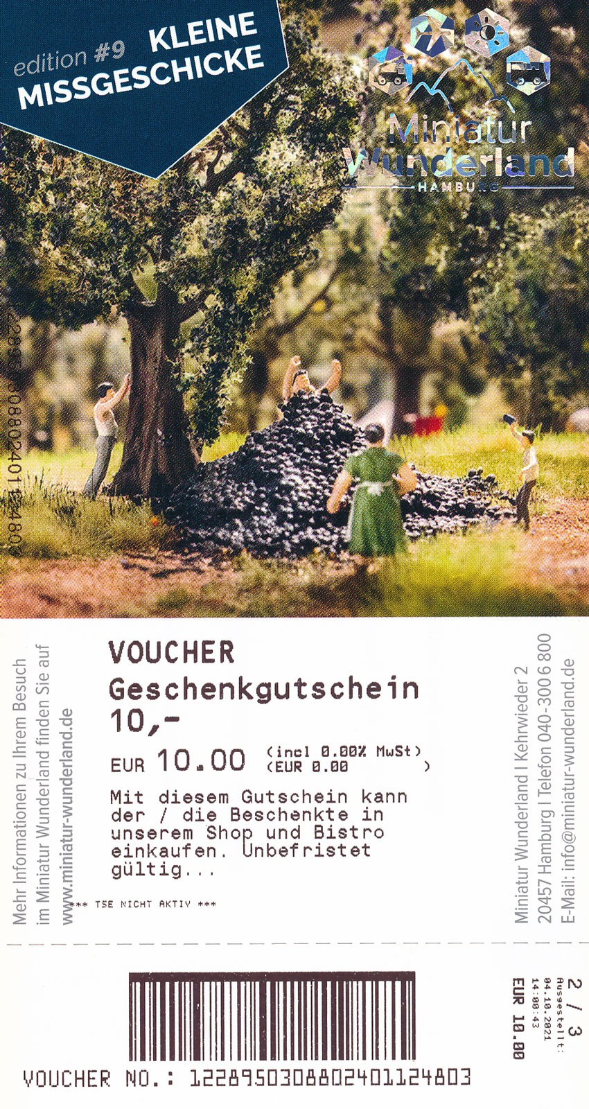 10 € Gift Voucher for Shop or Bistro