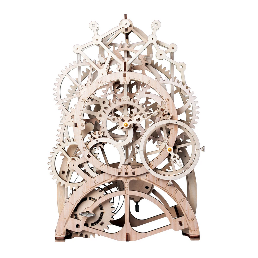 Pendeluhr 3d Puzzle Holz Mechanisch, Rokr Wooden Clock Instructions