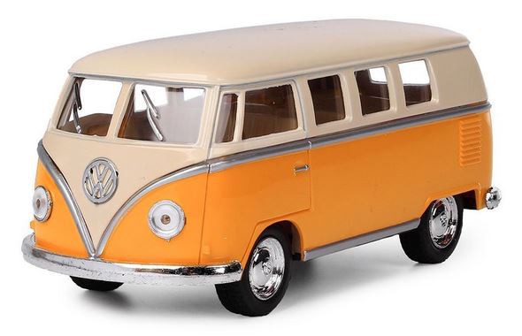 KINSMART 1962 VW Classical Bus Ivory Top - yellow 1:32