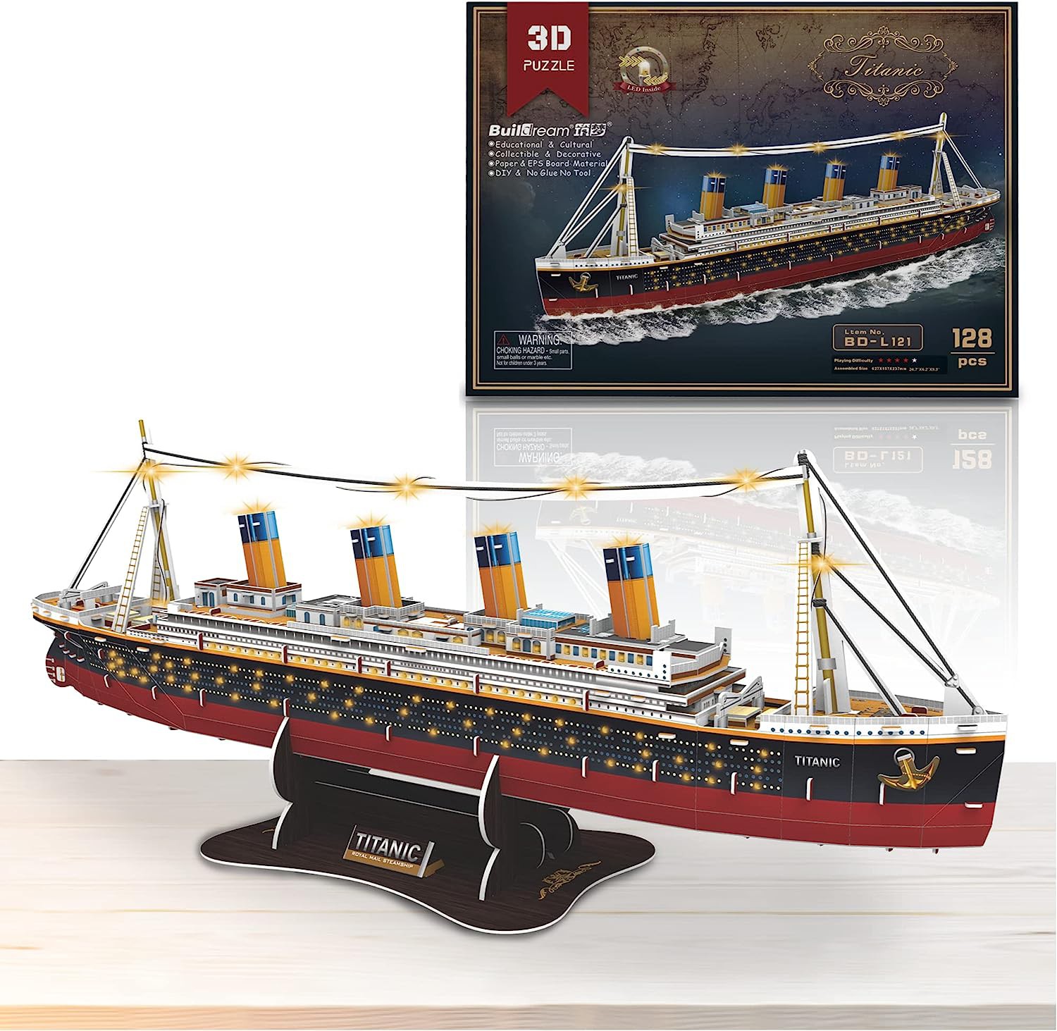 3D puzzle Titanic with LED