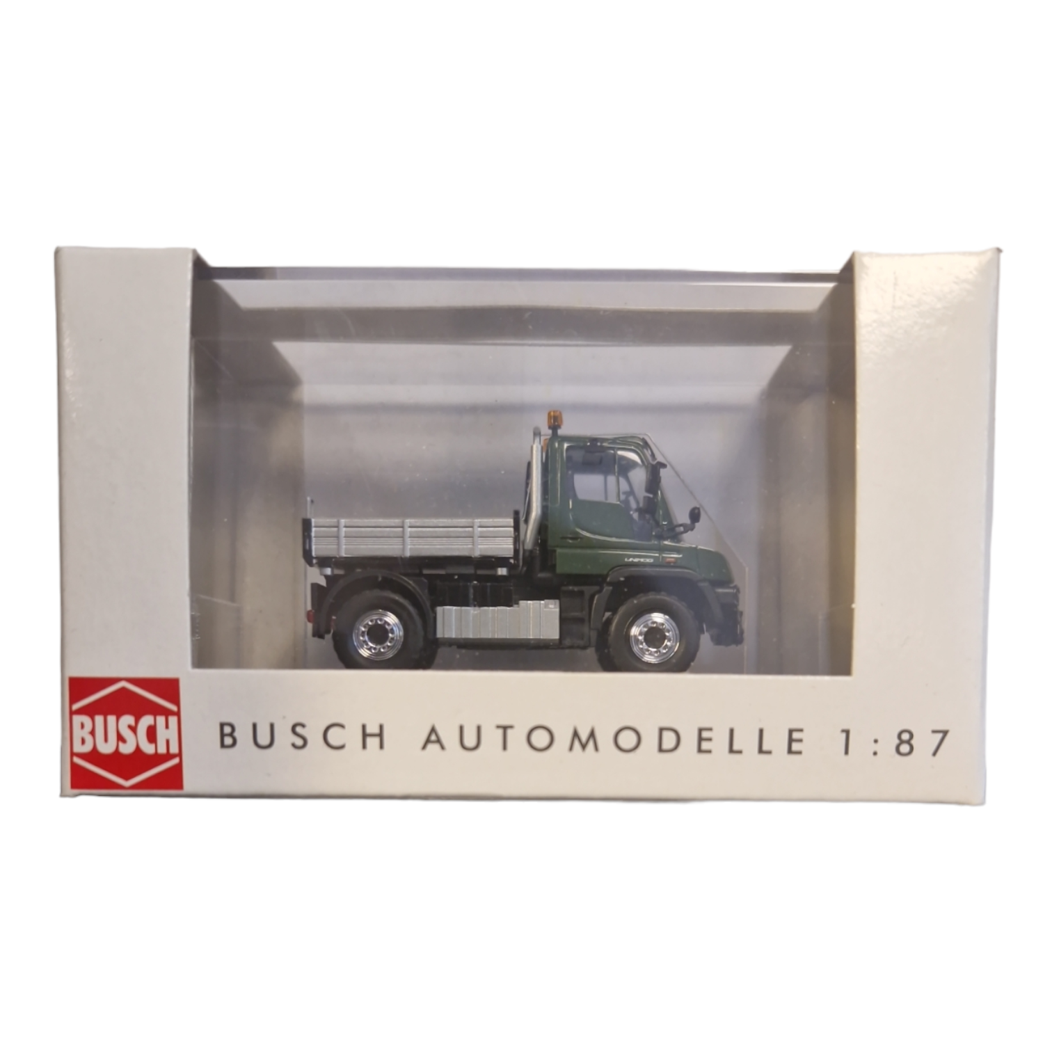 Busch 50902 Mercedes-Benz Unimog U430 Pritsche Green Model 1:87H0