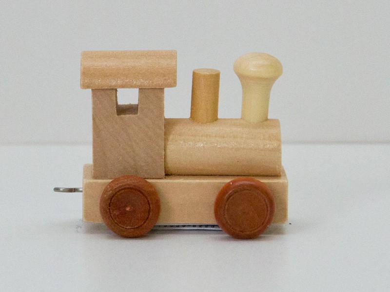 Wooden Lettertrain Locomotive