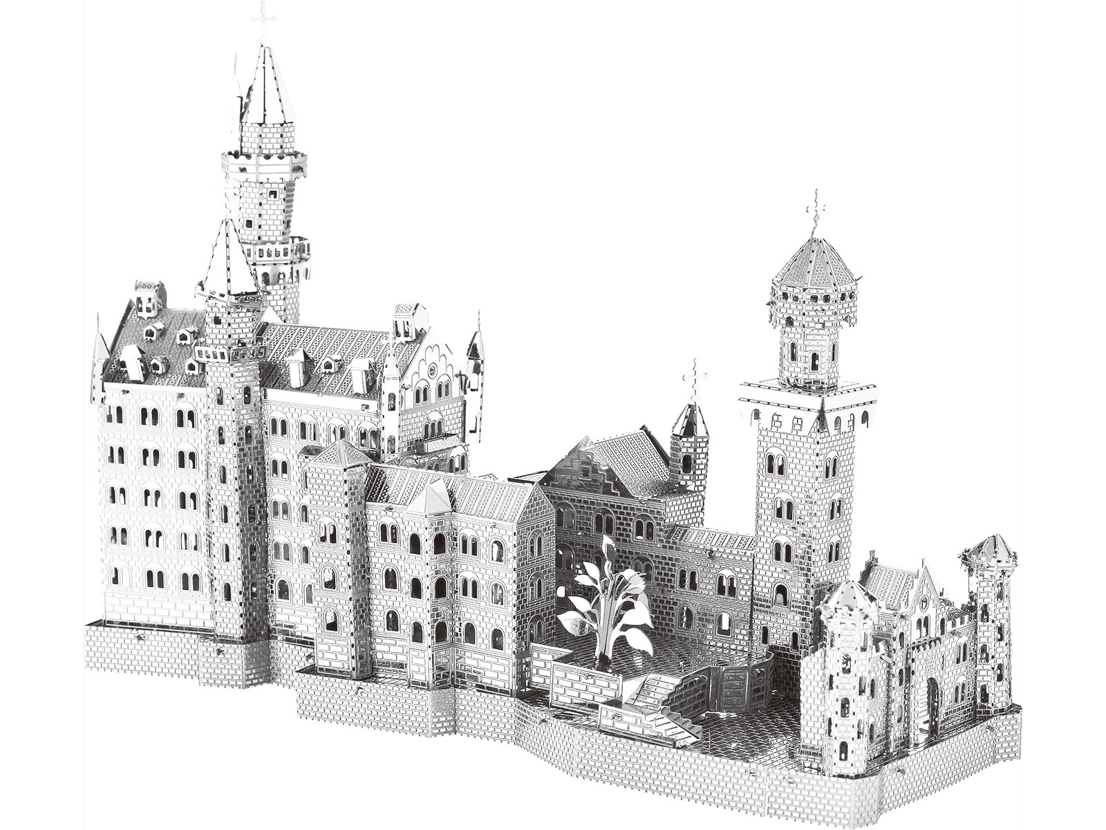 3D Metal Model Neuschwanstein Castle