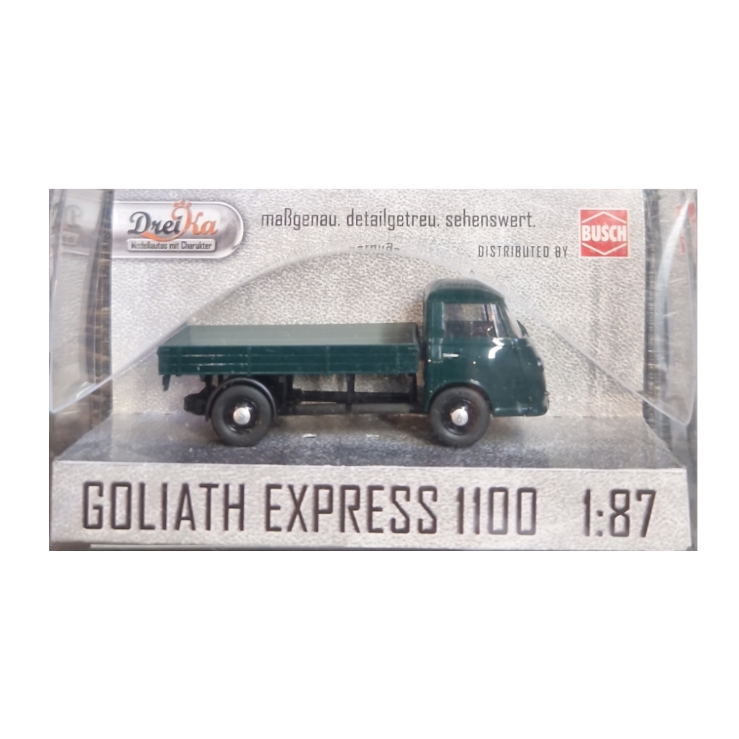 Busch Pritschenwagen Goliath Express 1100 Dark Green 94201 Model 1:87H0