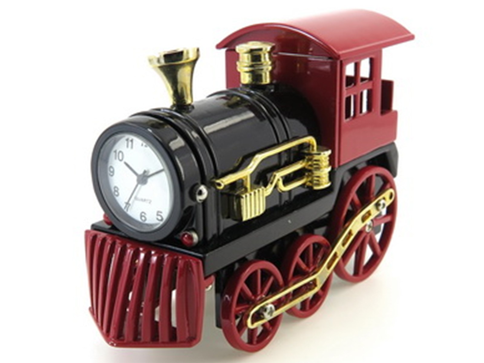 Steam Locomotive Miniature Clock (red)