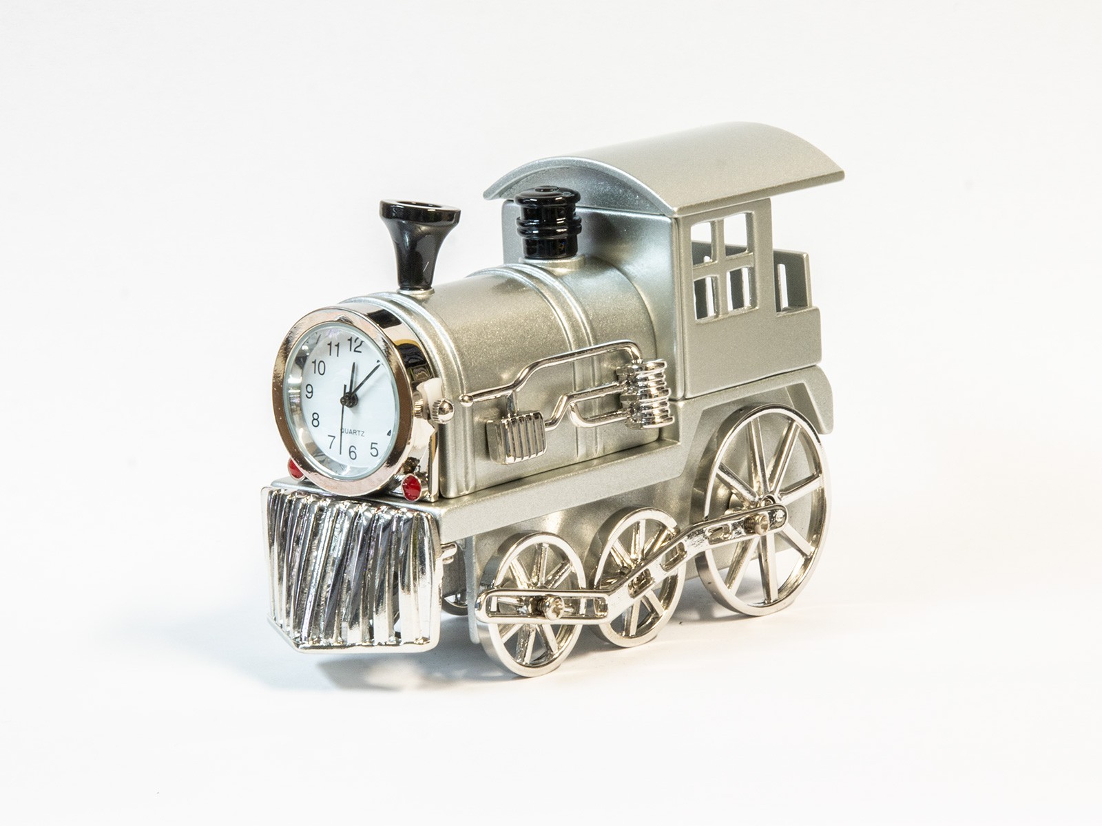 Steam Locomotive Miniature Clock (silver)