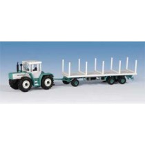 Kibri H0 12260 tractor with stake-trailer