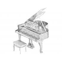 3D Metal Model Grand Piano