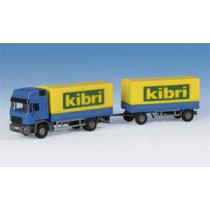 Kibri 14653 H0 MAN HD with tarpaulin and trailer w/ tarpaulin